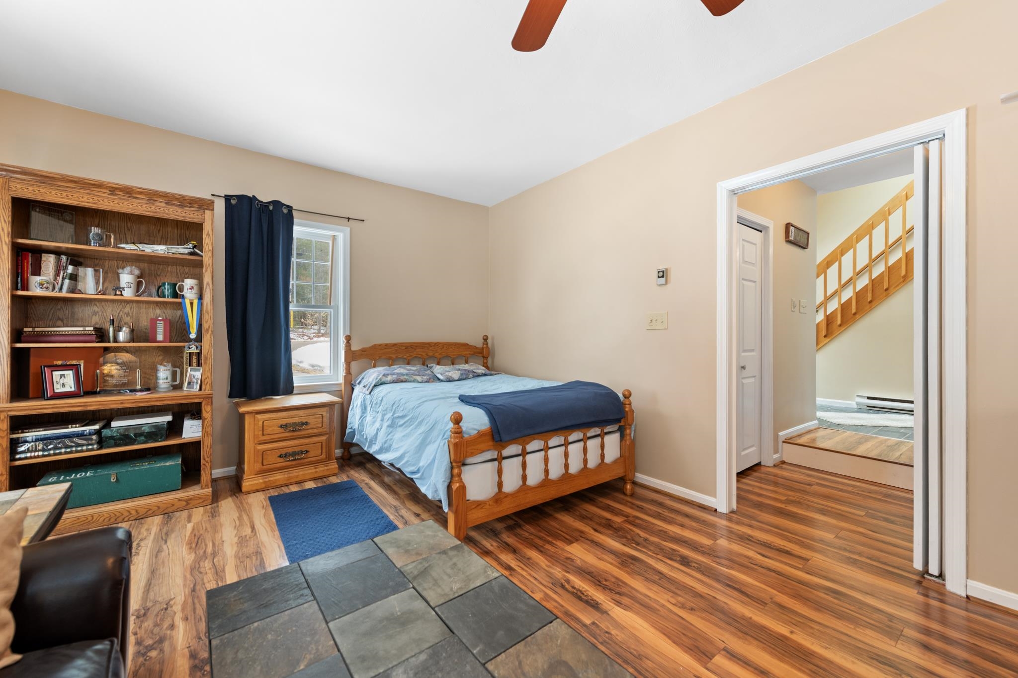 This large oversized bedroom even has its own door to the backyard