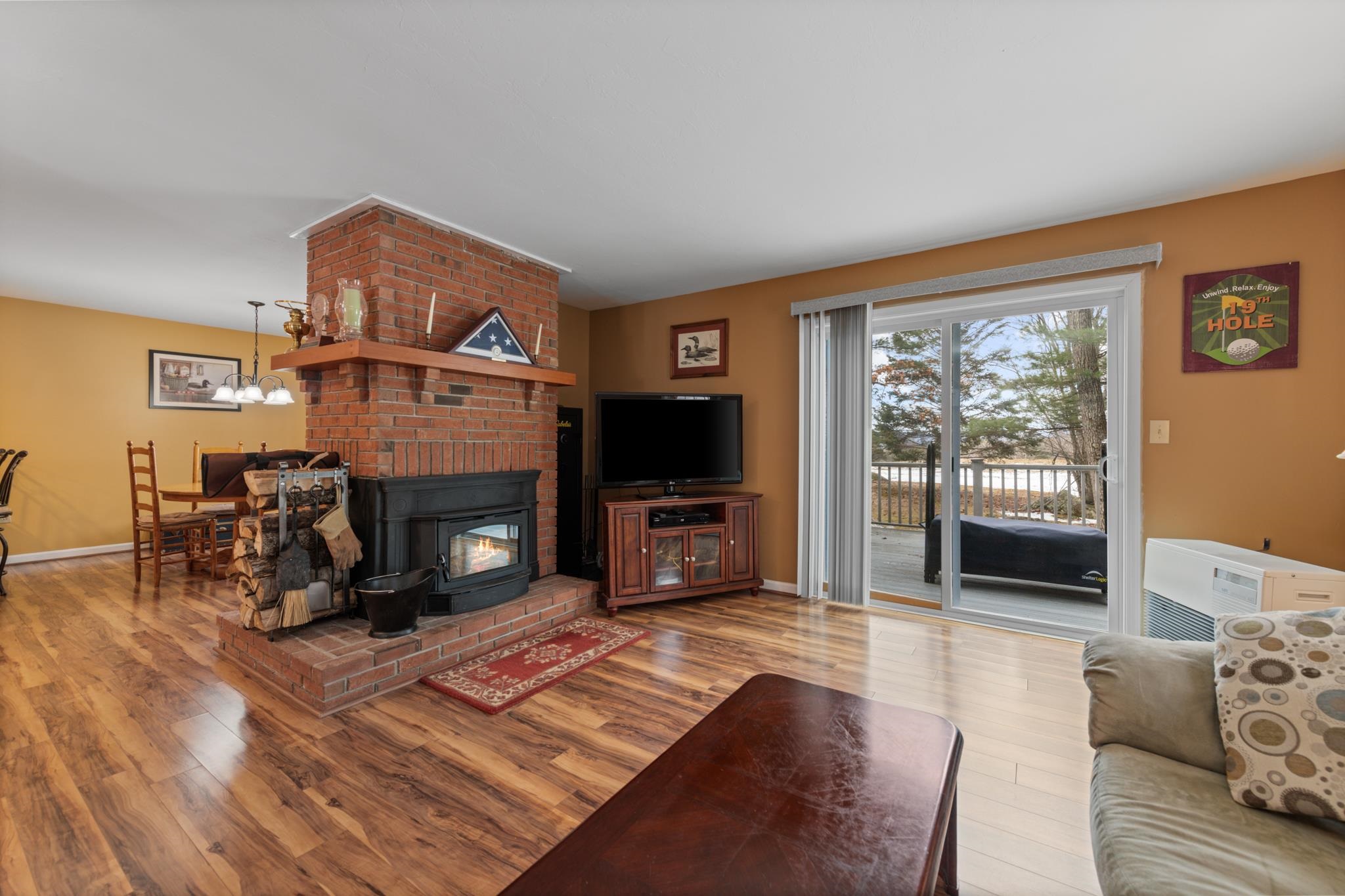 The slider right off the living room allows for outdoor living