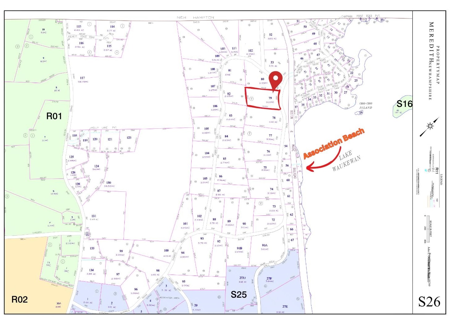 Map S26 Lot 79 Winona Shores Rd, Meredith, NH 03253