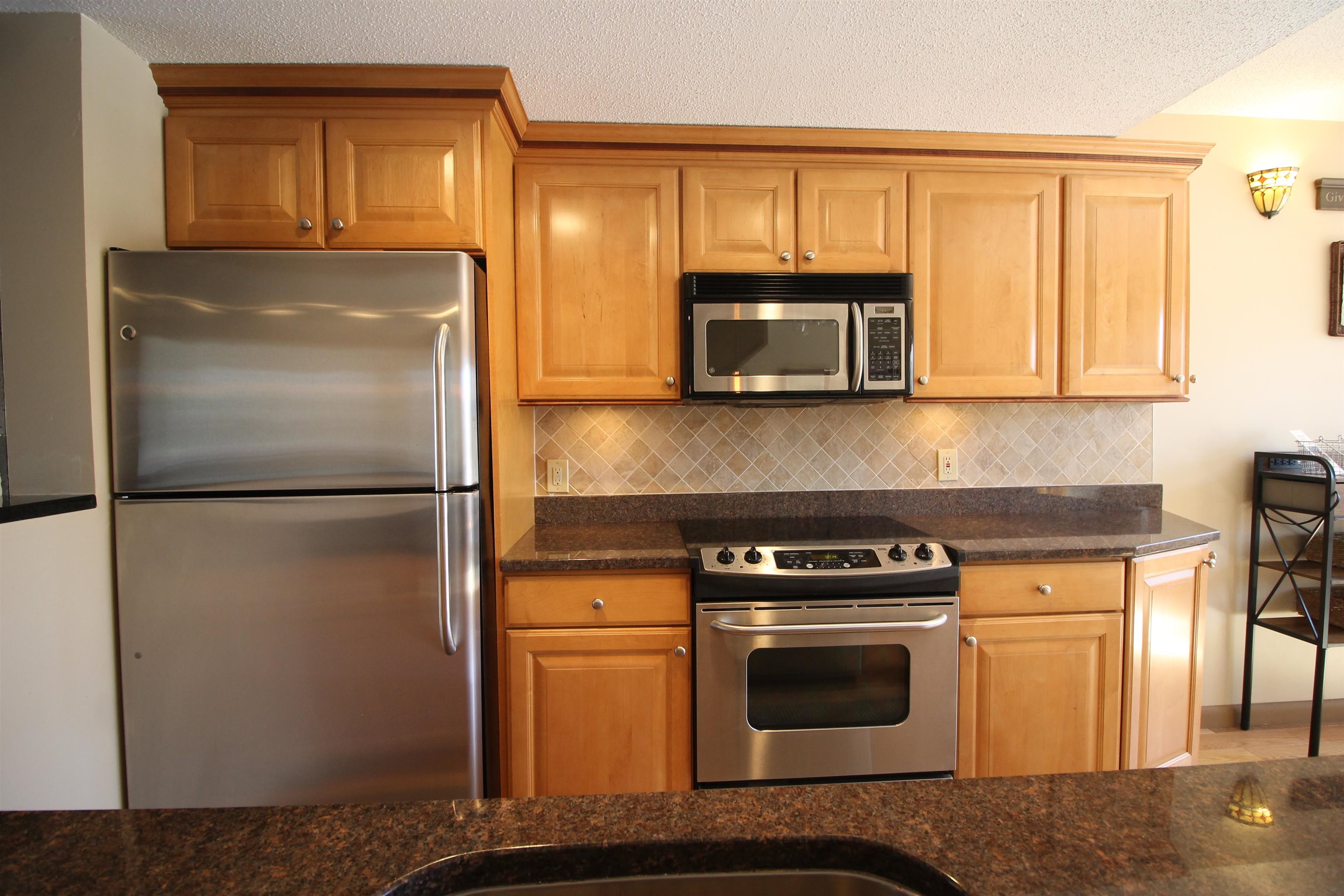 Maple cabinets and granite counter-tops