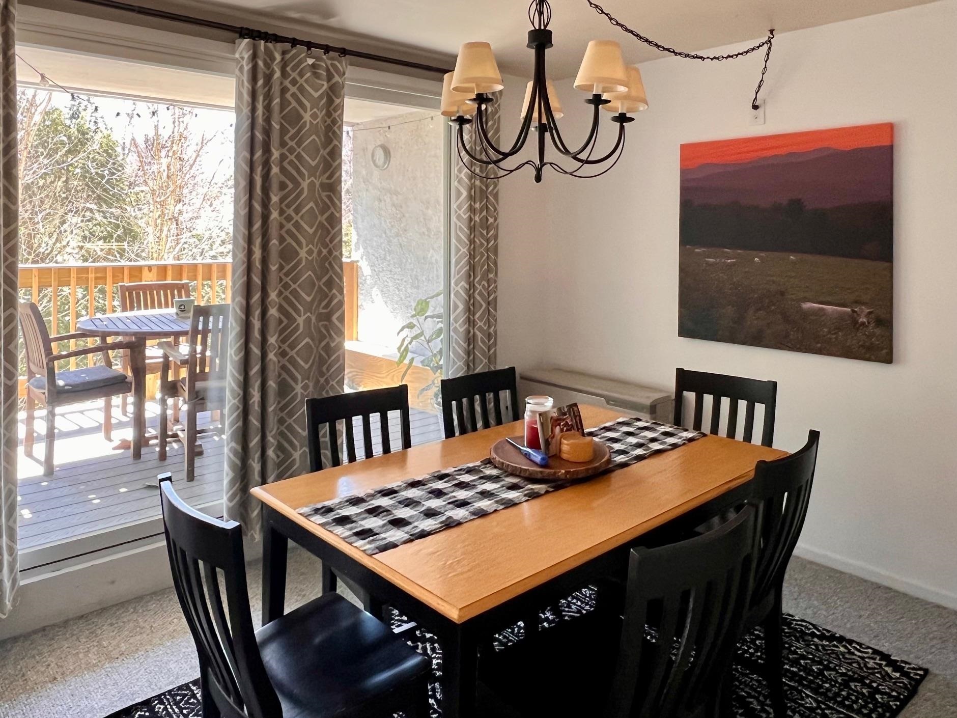 dining area to porch