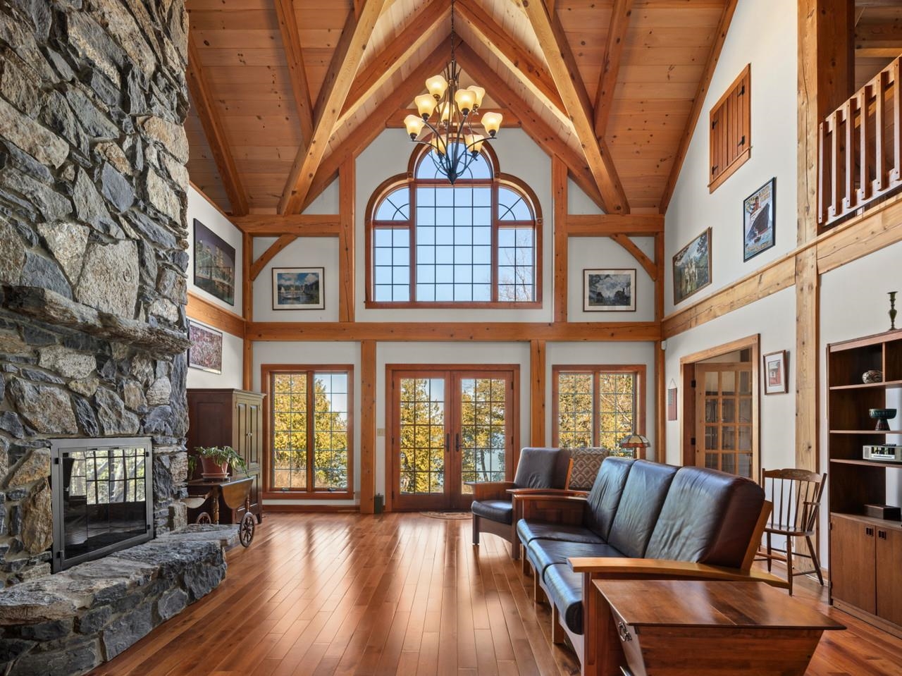 Soaring cathedral ceilings