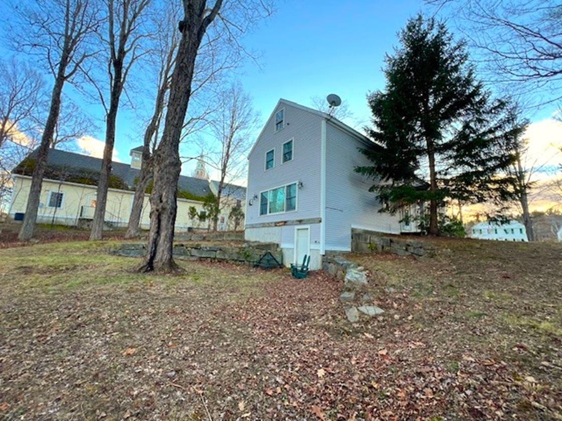 Backyard With Granite Masonry