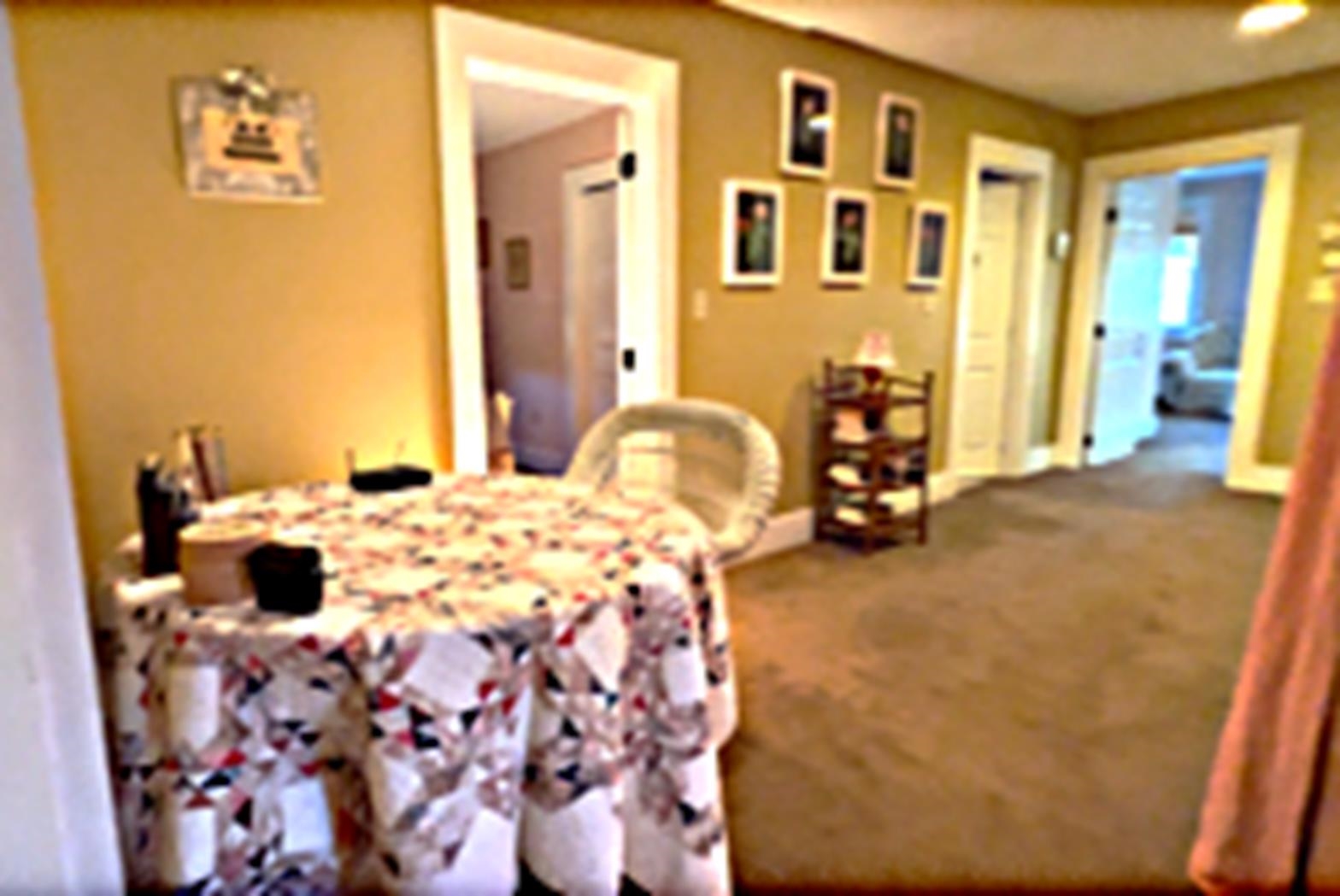 Desk Area with Bookshelves in Newer Upstairs Hallway
