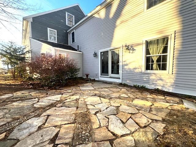 Patio is outside of Kitchen