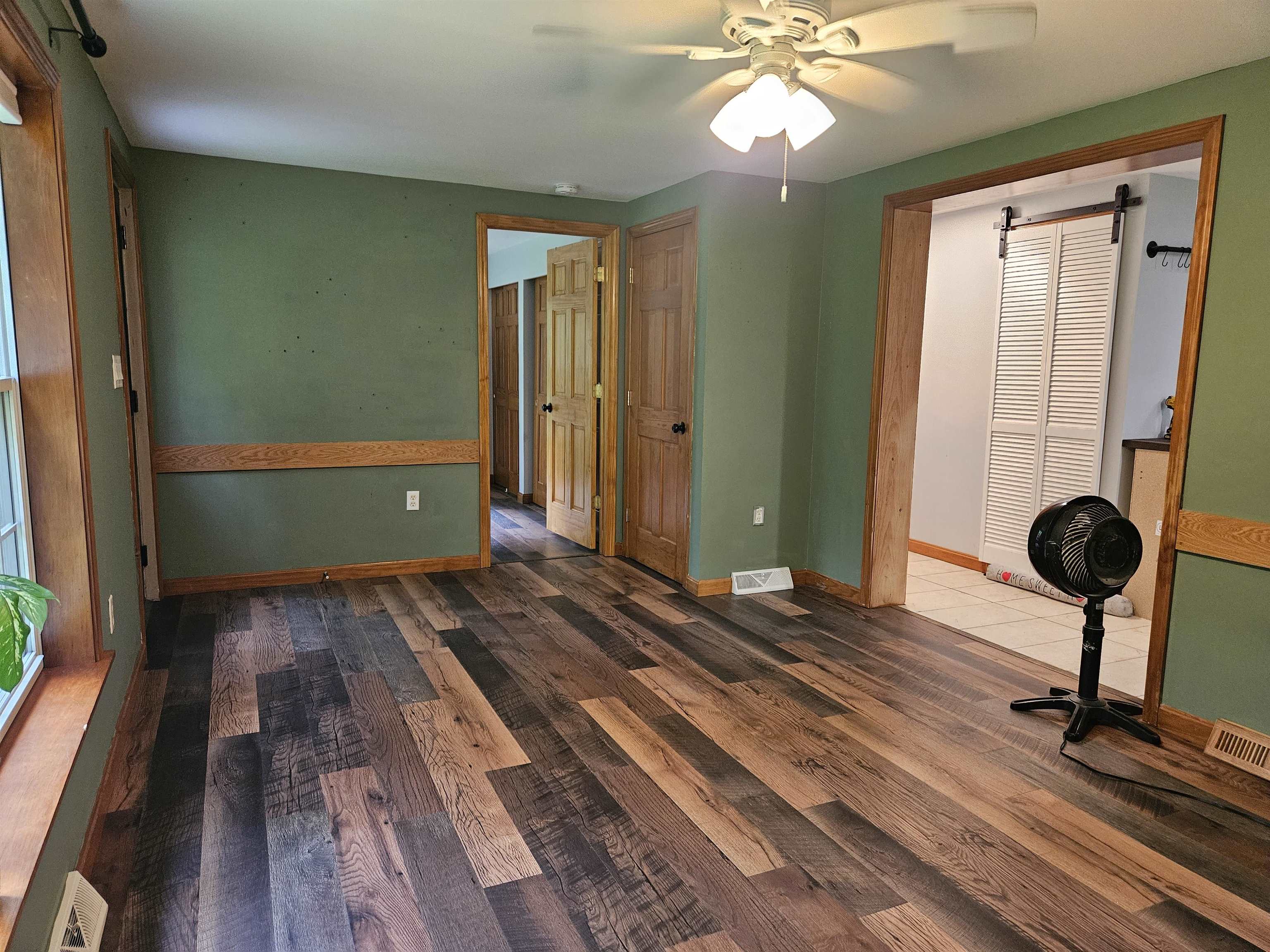 Living Room looking towards the bedrooms at the opposite end of the home