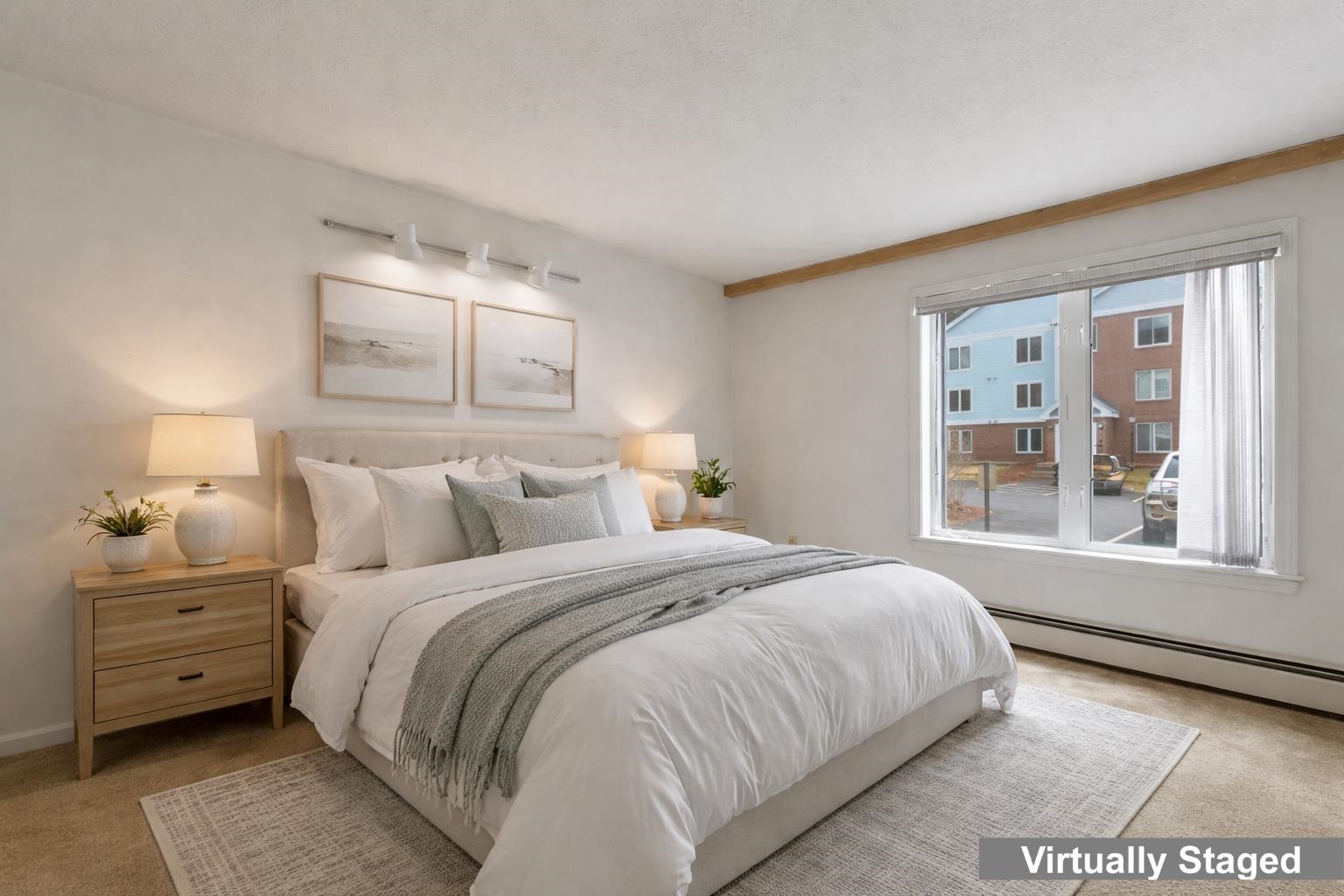 Virtually staged bedroom 1