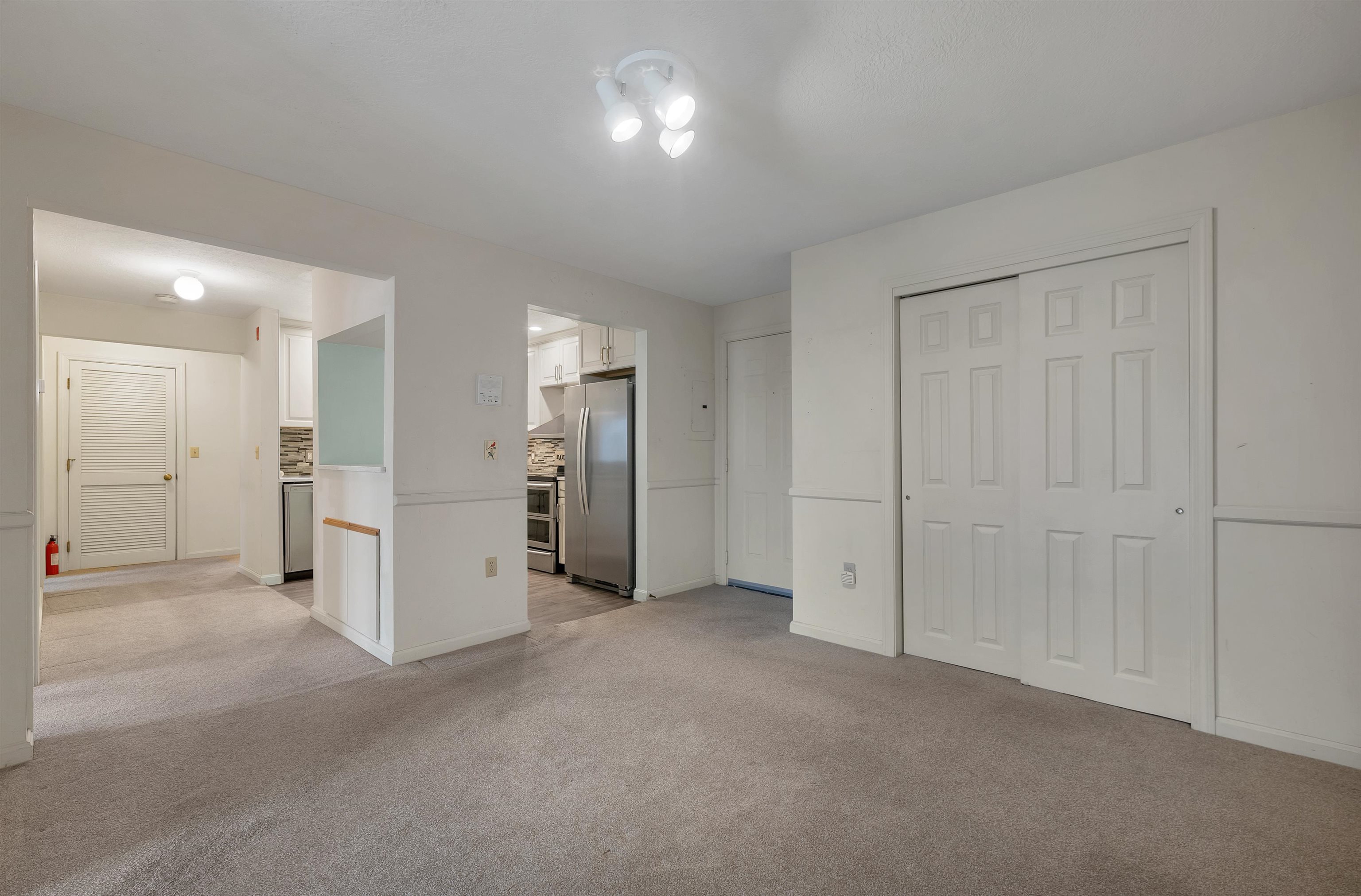 Dining room open to living room