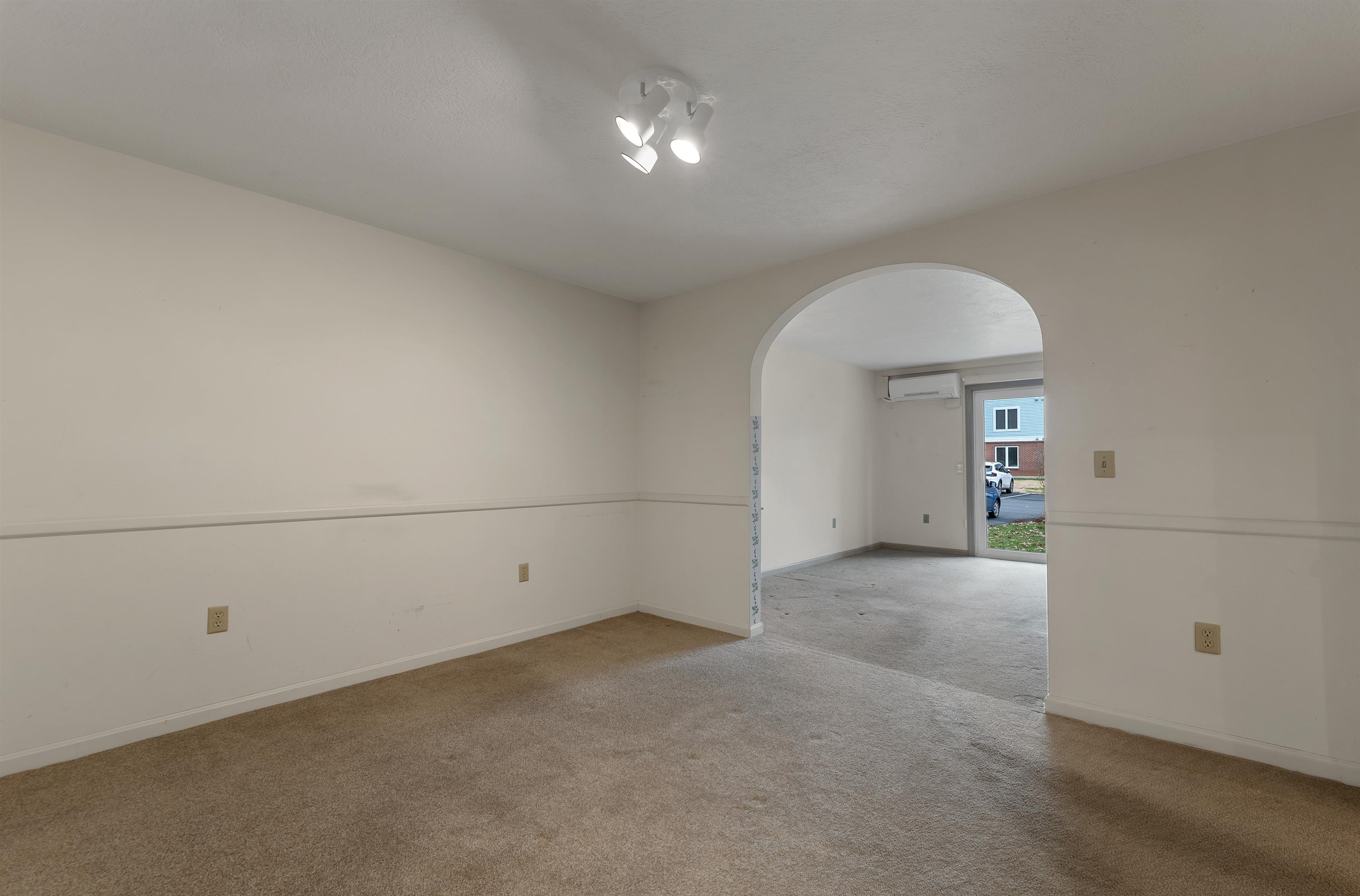 Dining room open to living room