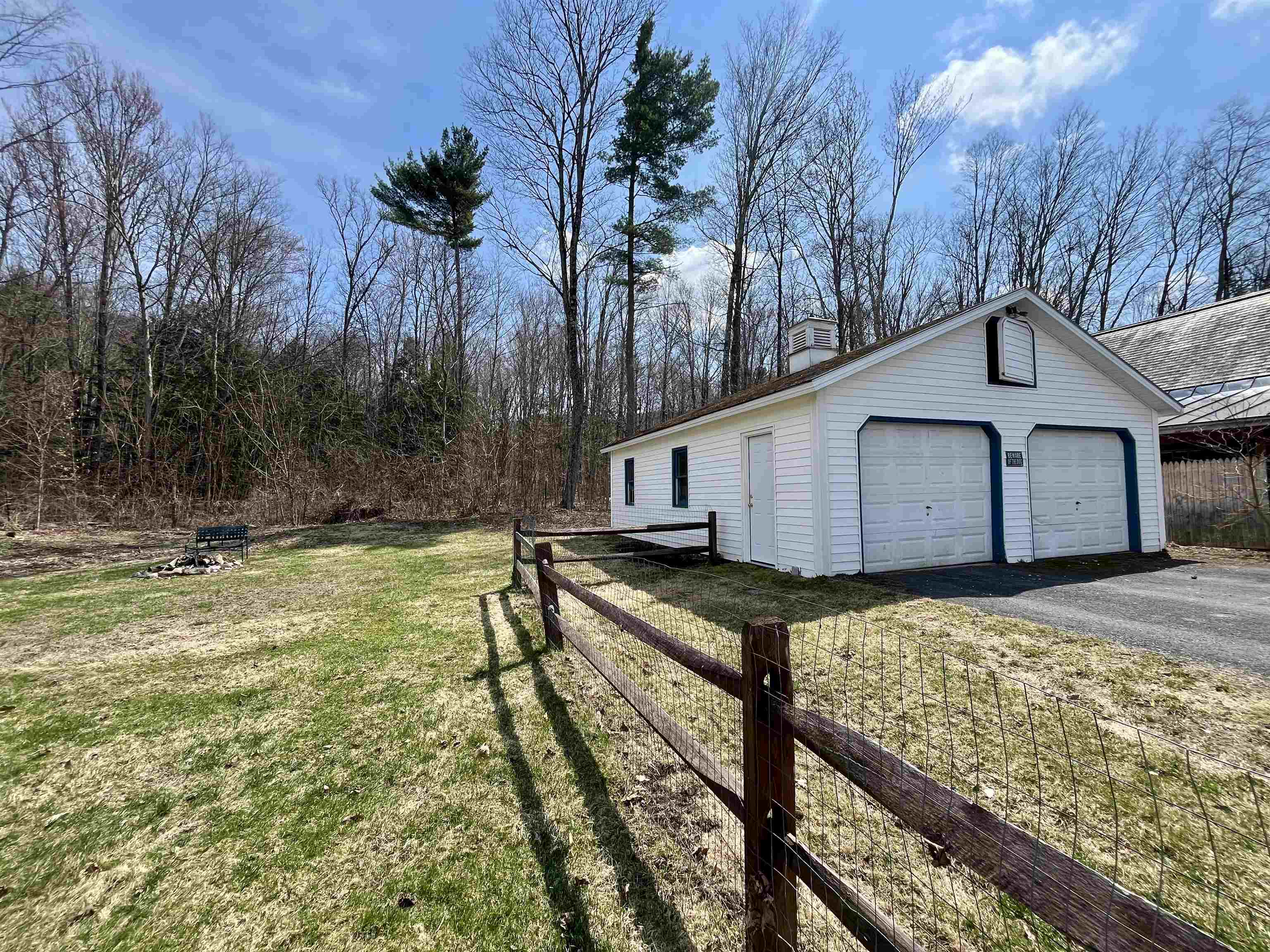 Oversized 2-car garage with storage above