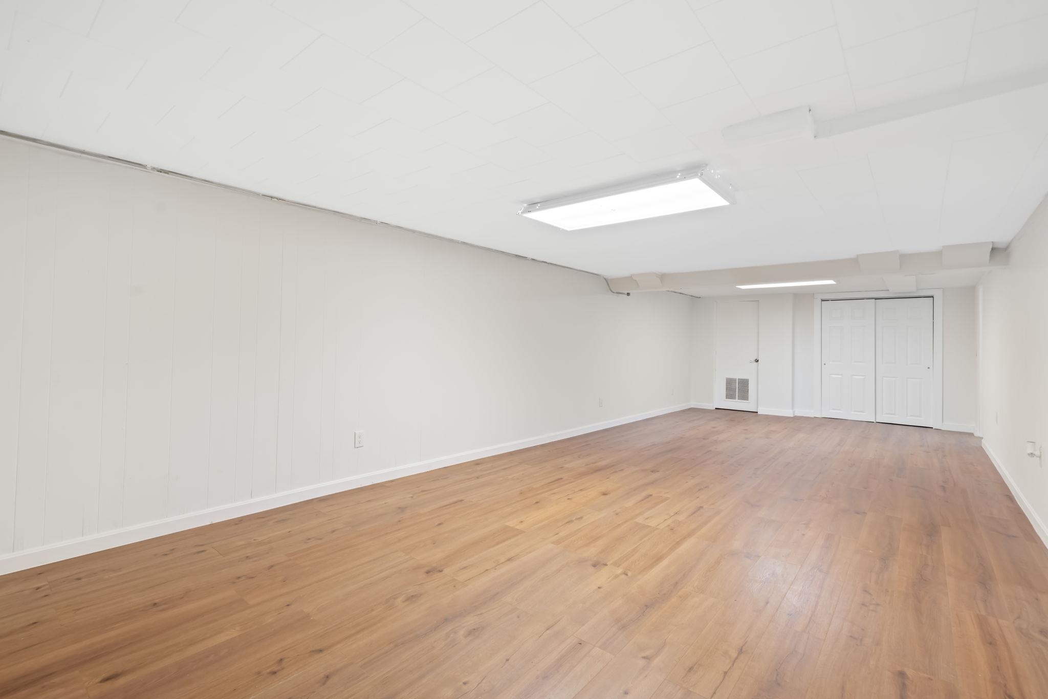 Partially finished basement