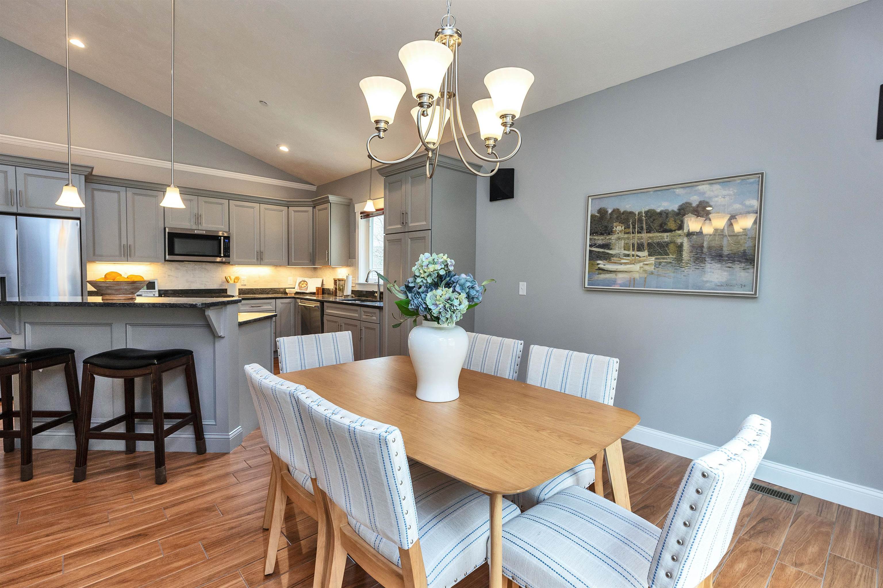 Dining area with serene views of local wildlife.