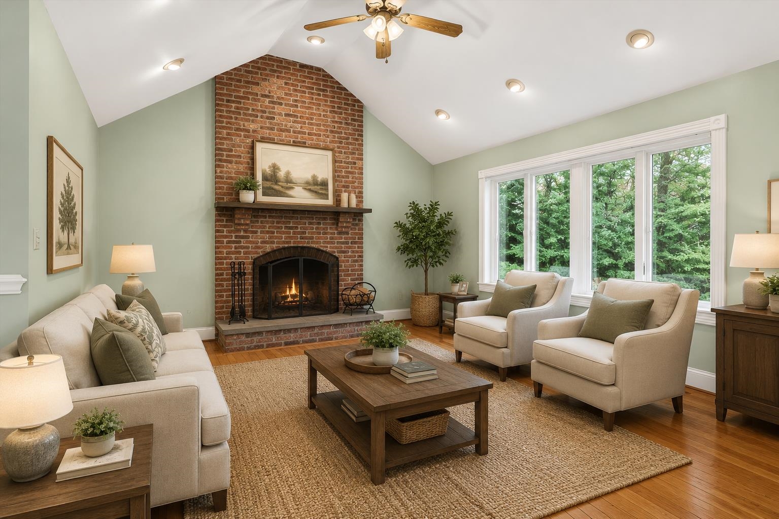 Virtually staged livingroom 25413366