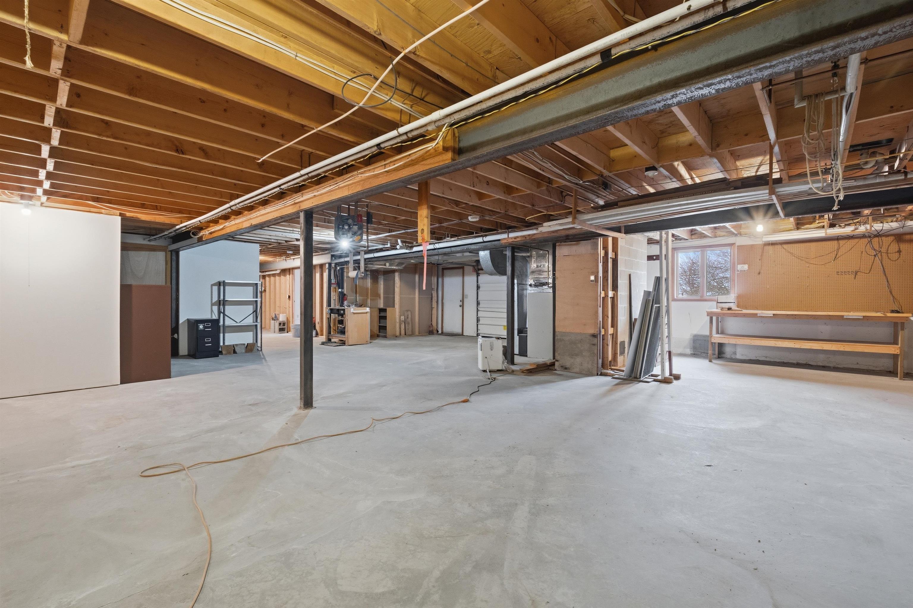 Heated Basement with Garage Door to Outside