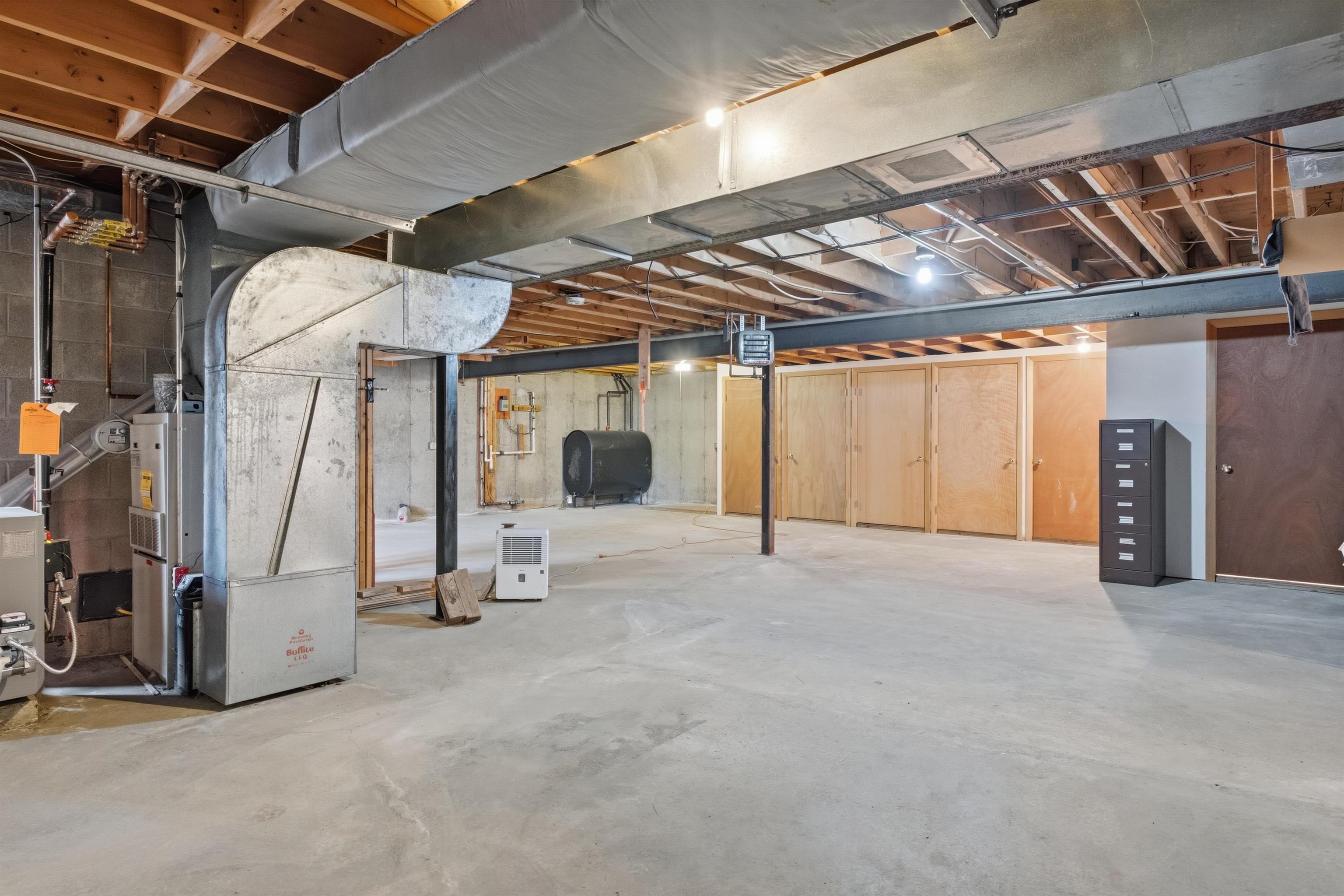 Heated Basement with Garage Door to Outside