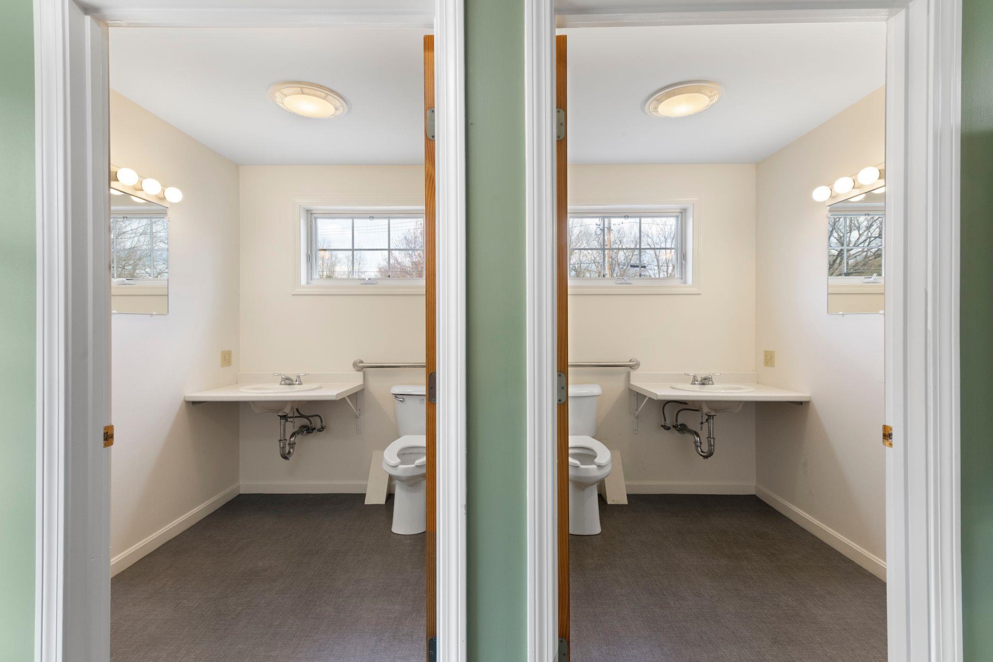 His and hers restroom.