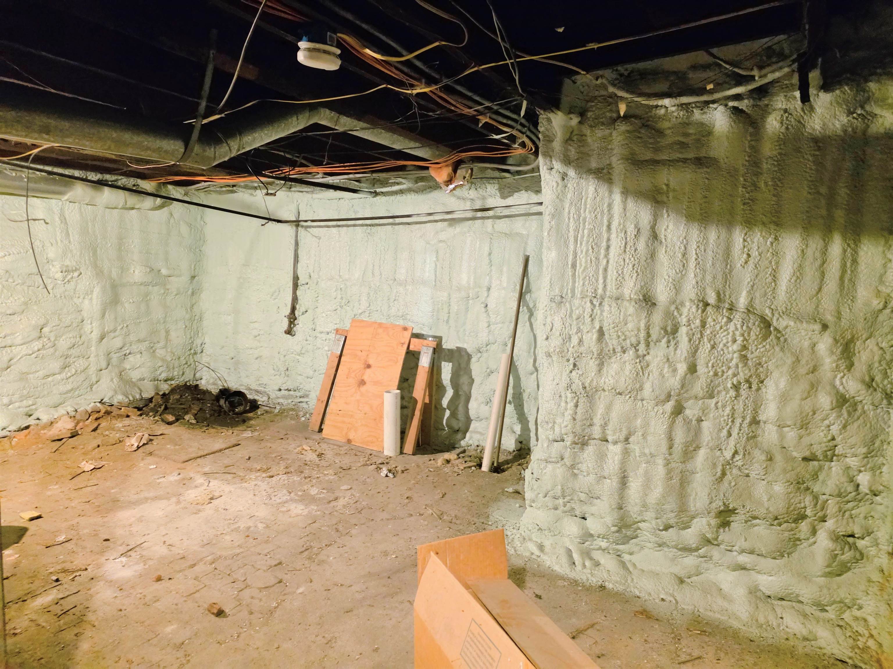 Spray Foamed Basement