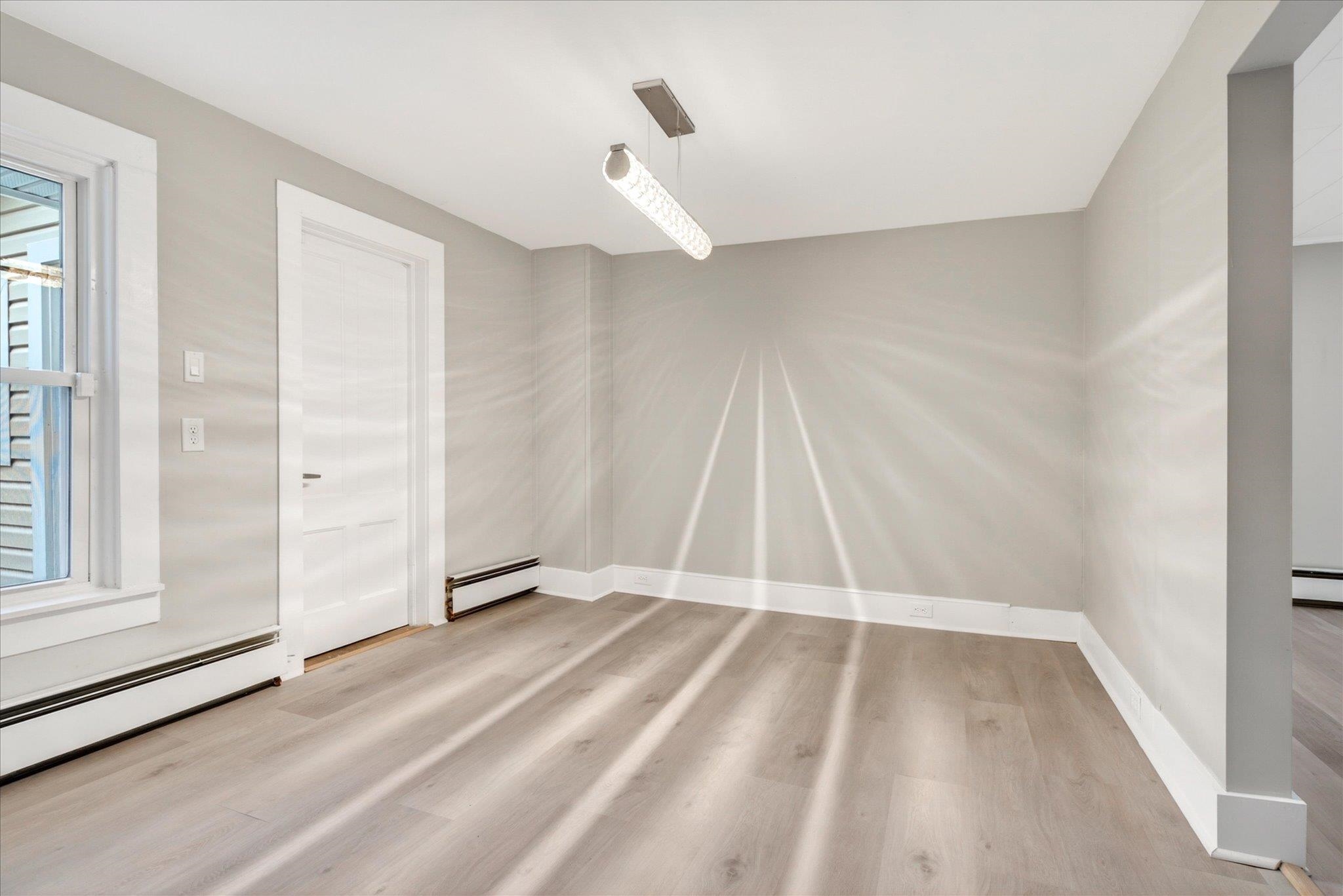 Dining room with door to mudroom