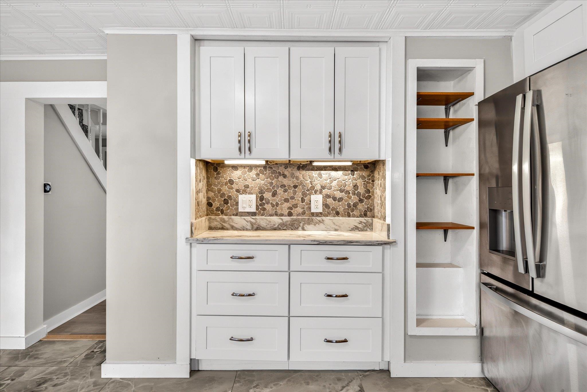 Built in coffee bar