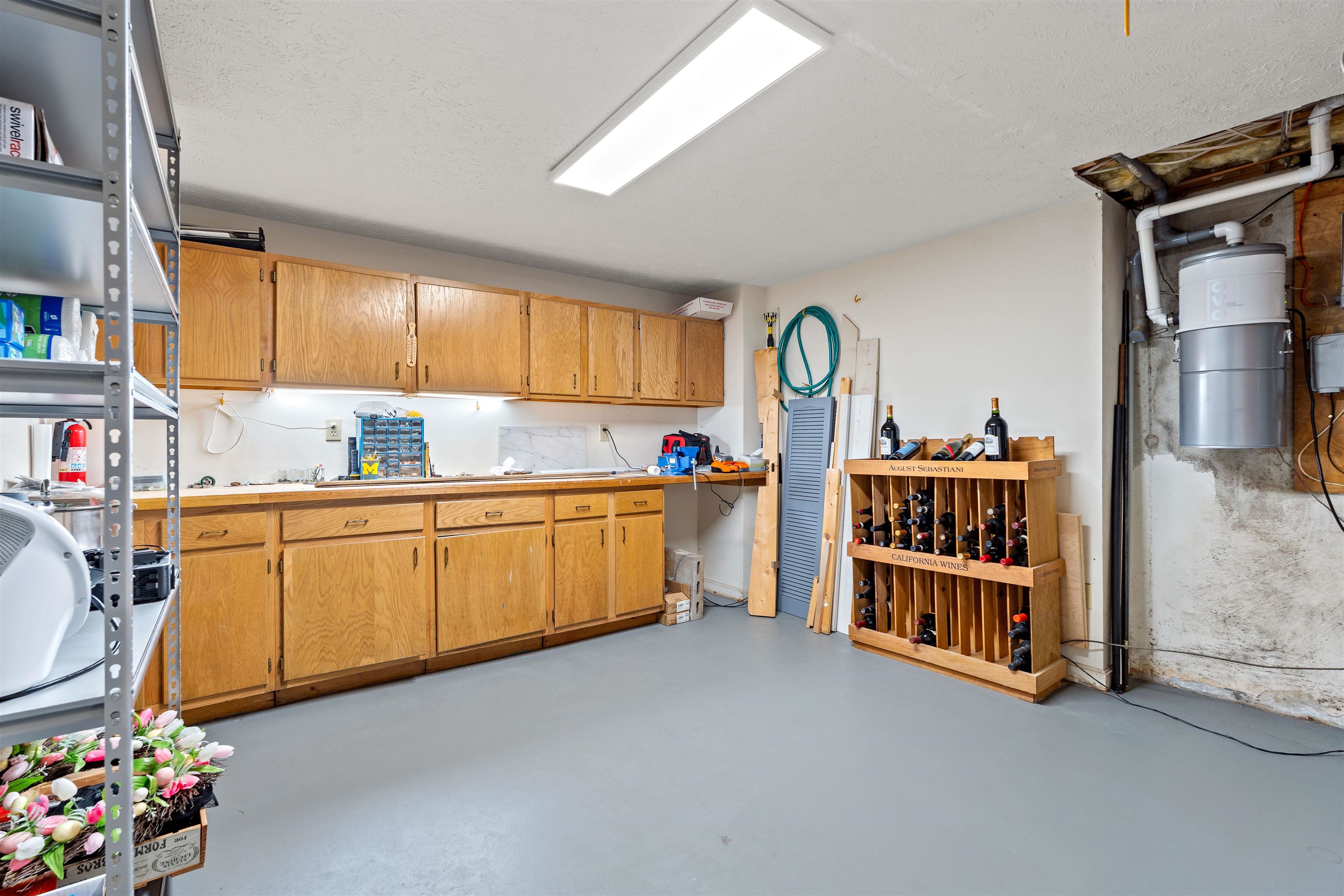 Workshop in basement