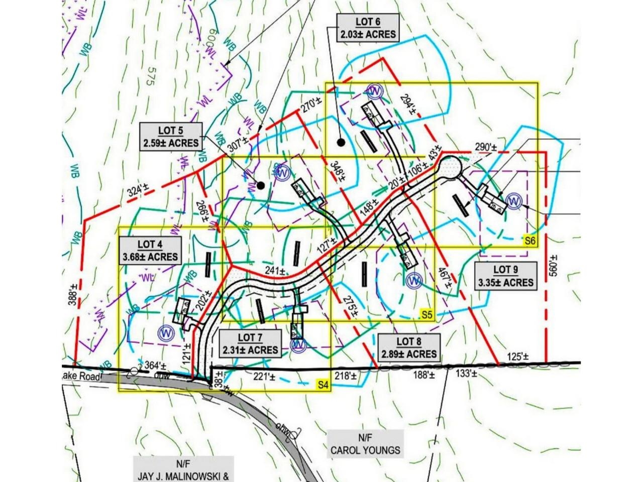 6-lot subdivision site plan