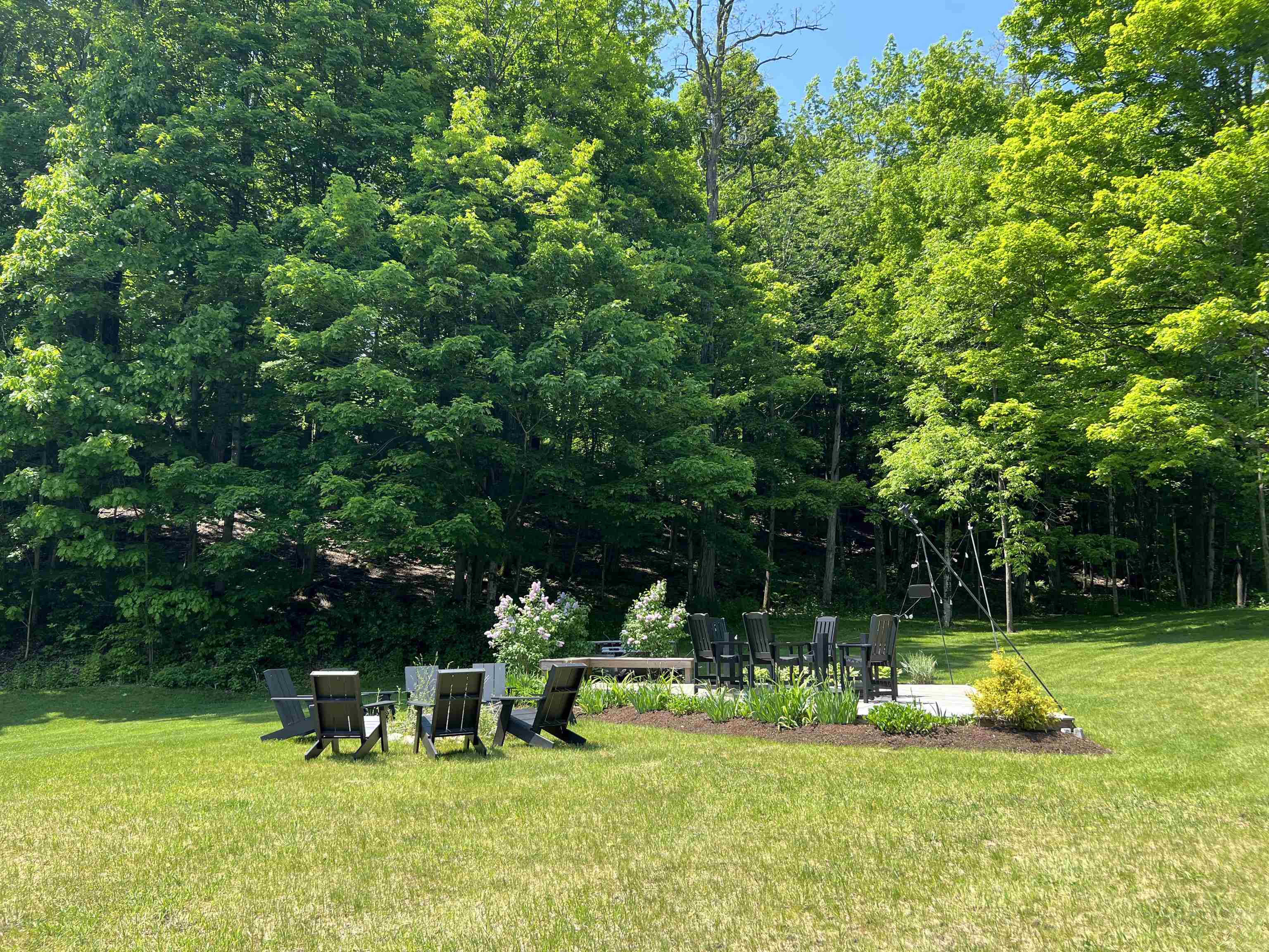 Expansive level back yard