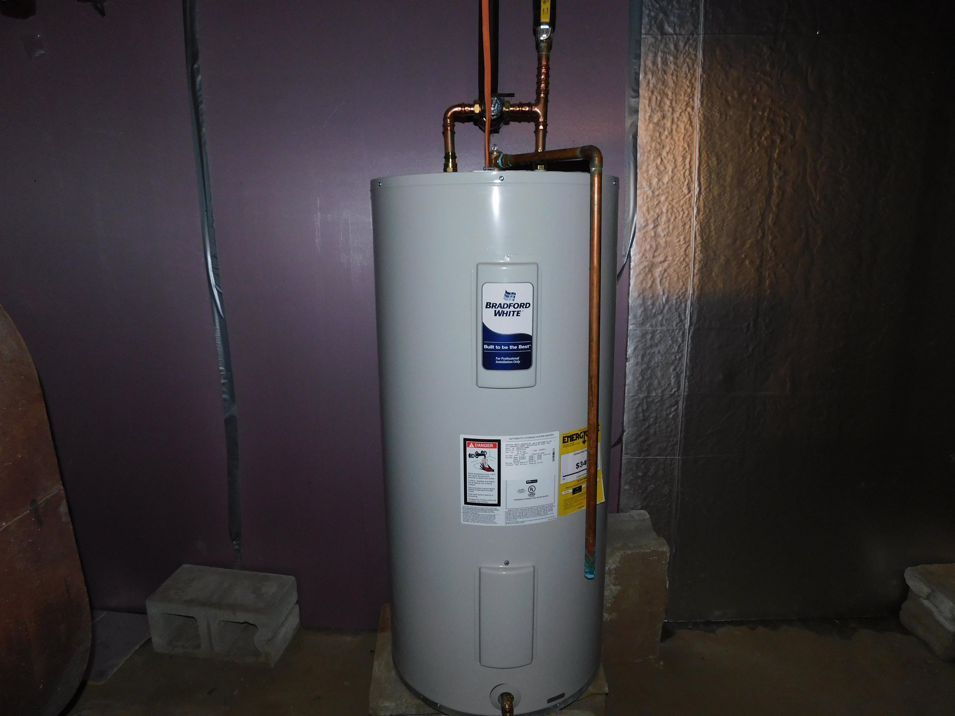 New hot water heater