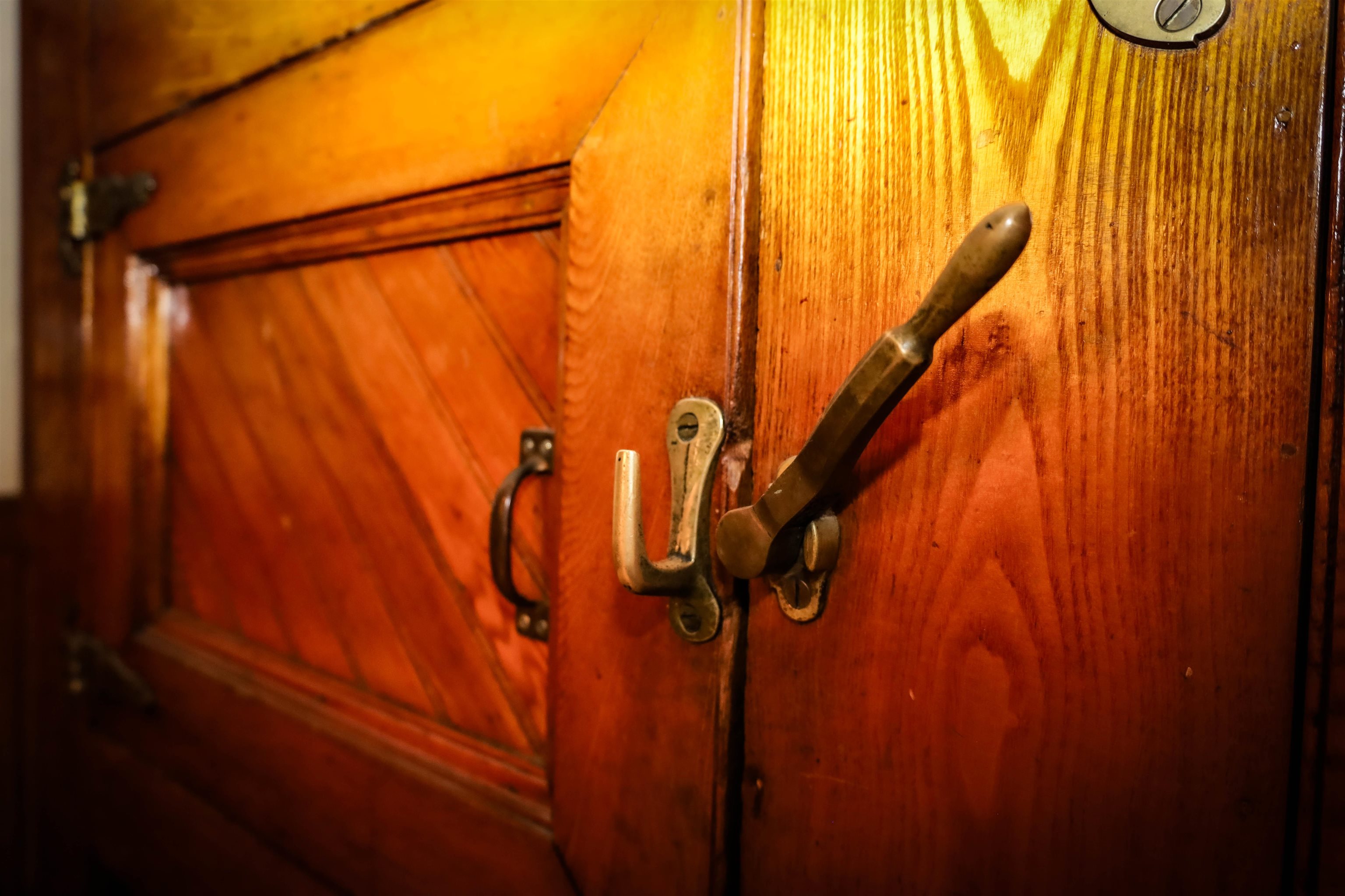 Antique ice box in kitchen