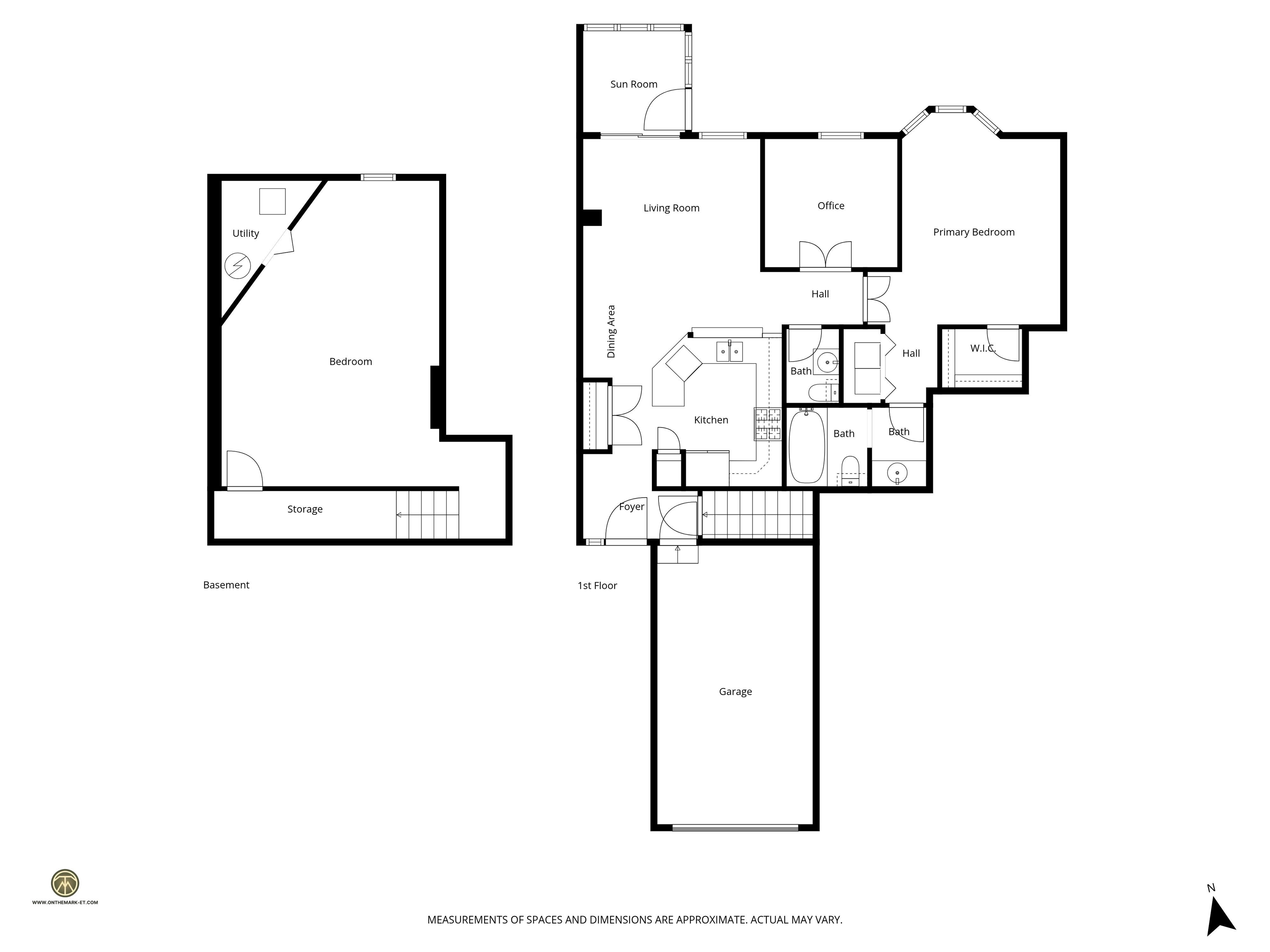 Main Level and Lower Level Great Room being used as a Bedroom