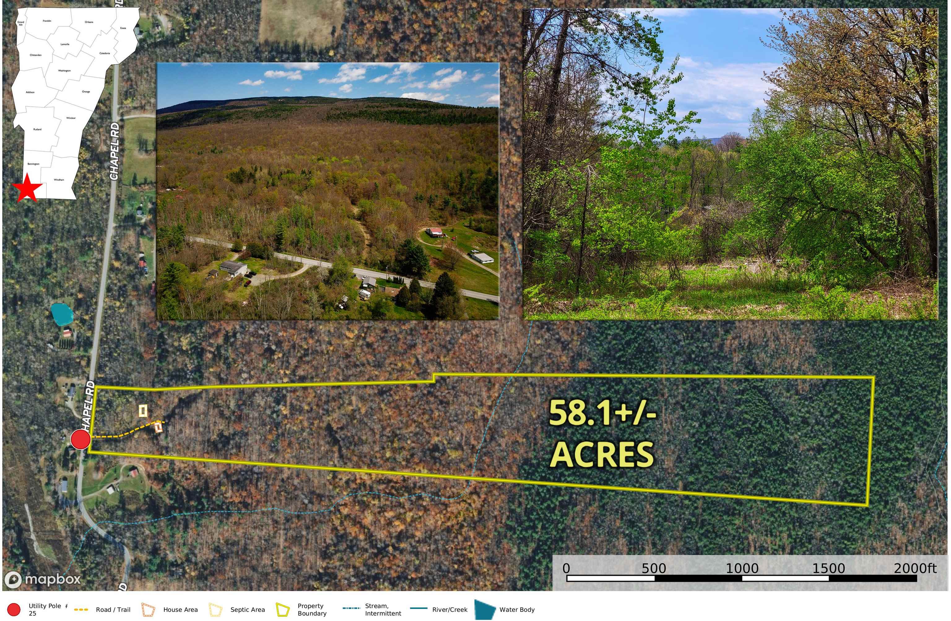 Bennington VT&nbsp;Land for sale $200,000 | 58.1 Acres  | Price Per Acre $0 