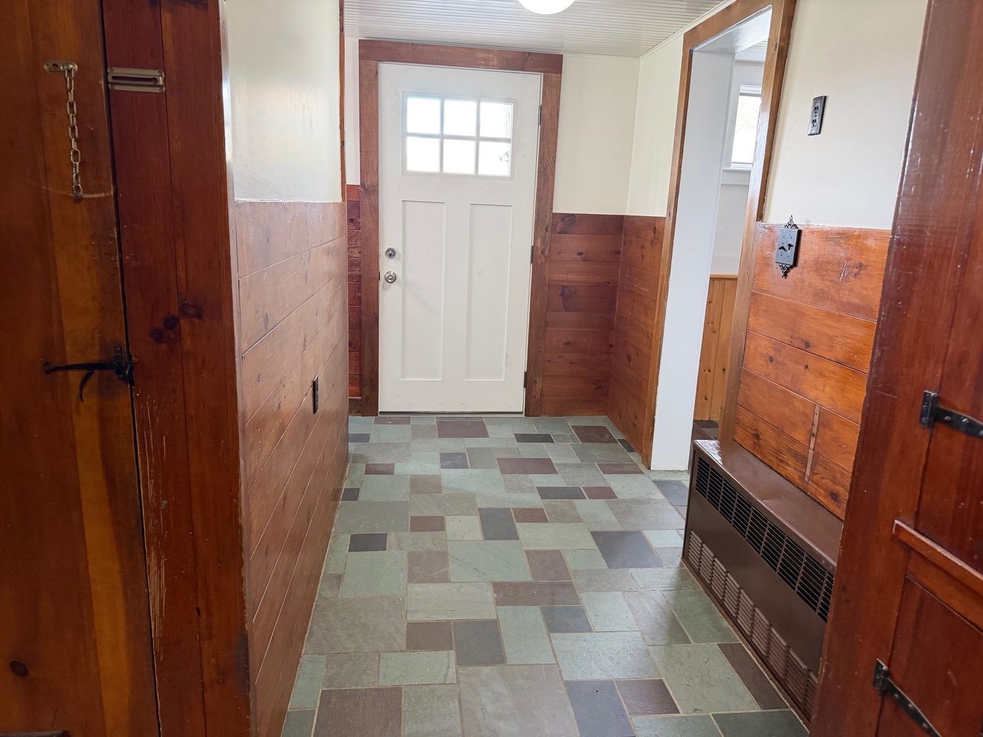Entry with slate flooring