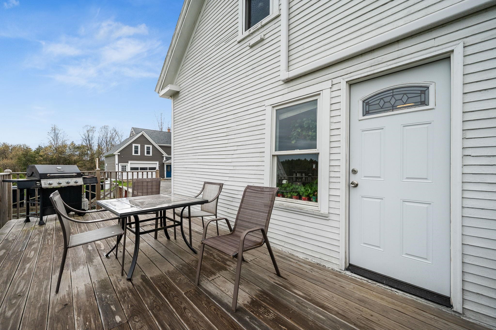 New deck overlooking 1+ acre lot
