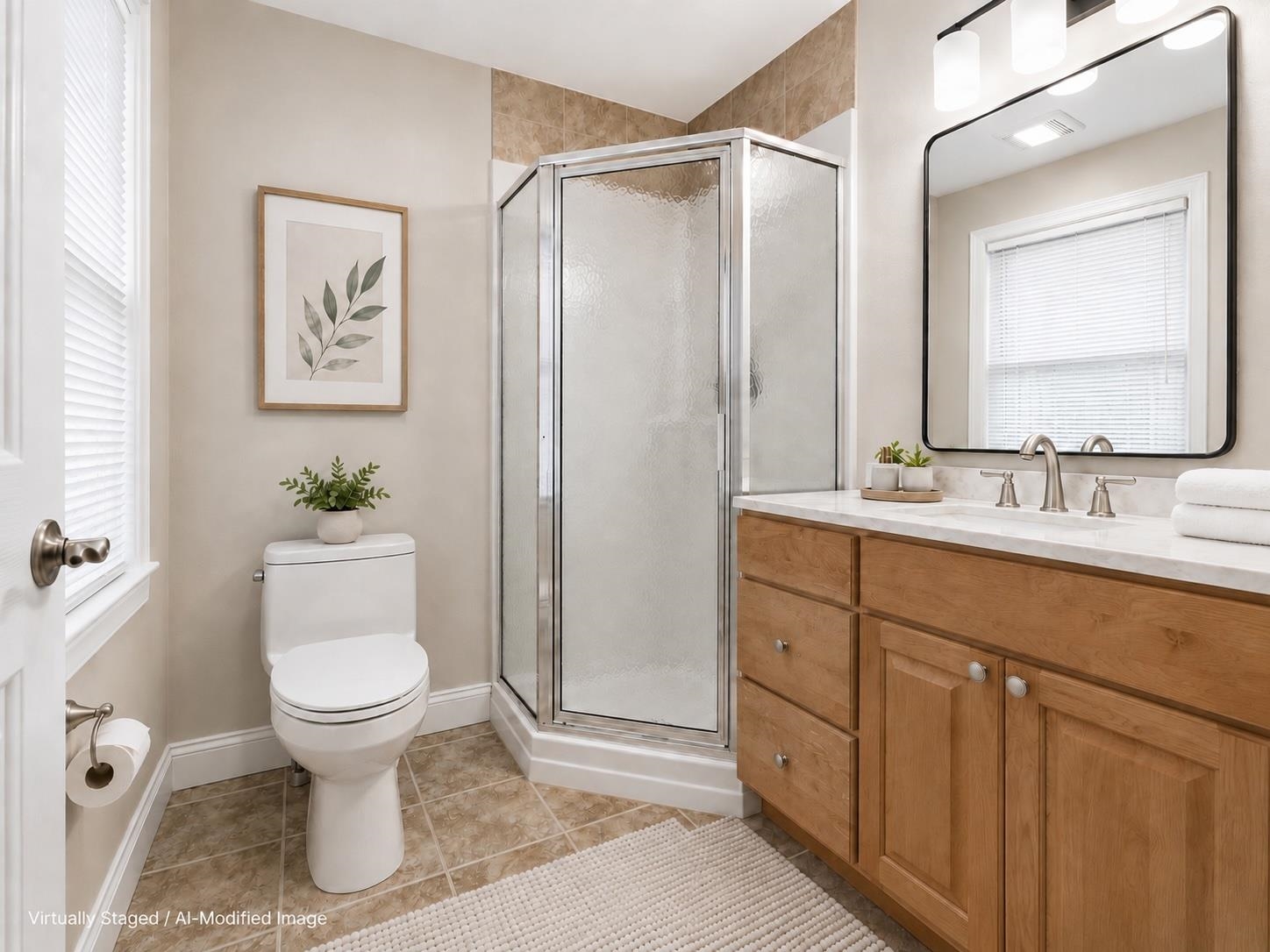 Private Bath Attached to Second Floor Bedroom