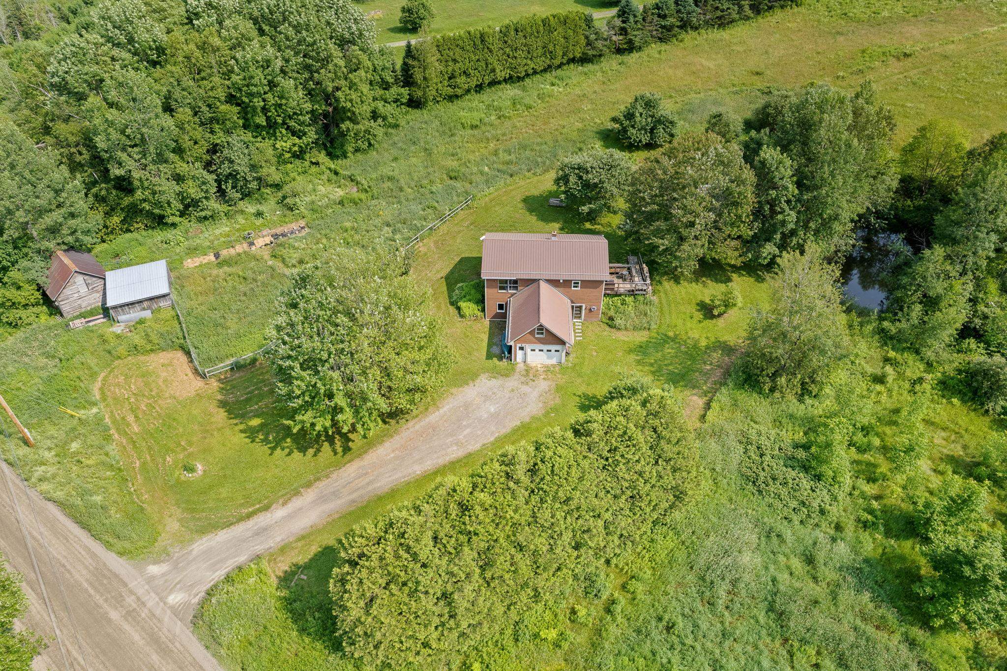 10+ acres of open fields and pasture