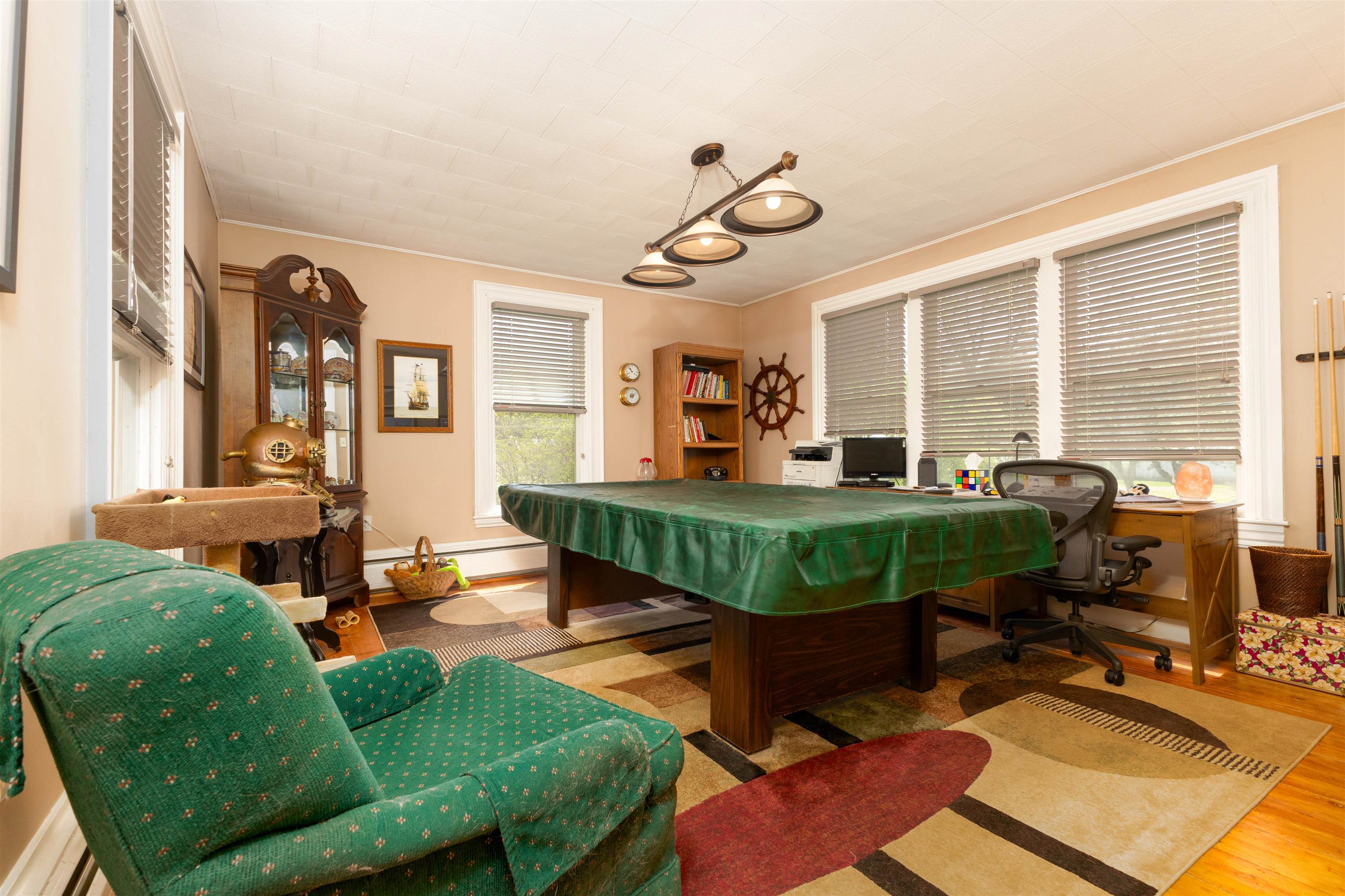 Billiard Room connects to the fireplaced Livingroom 25198567