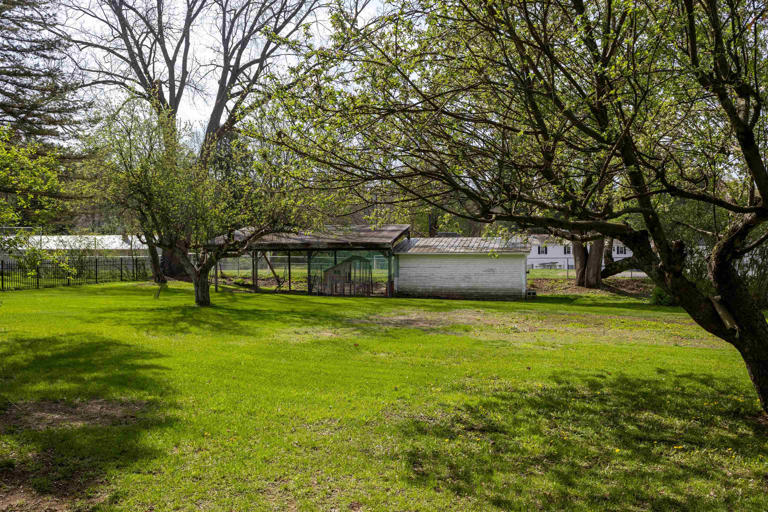 Far back yard chicken coop and  storage or sitting hut 25198591