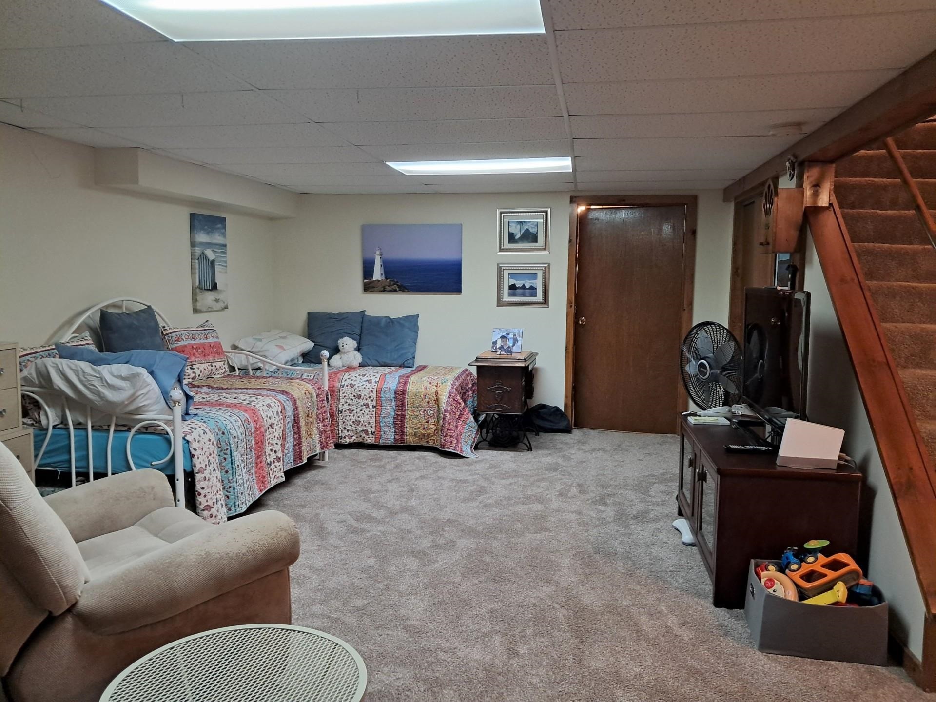 Walkout basement with extra sleeping area