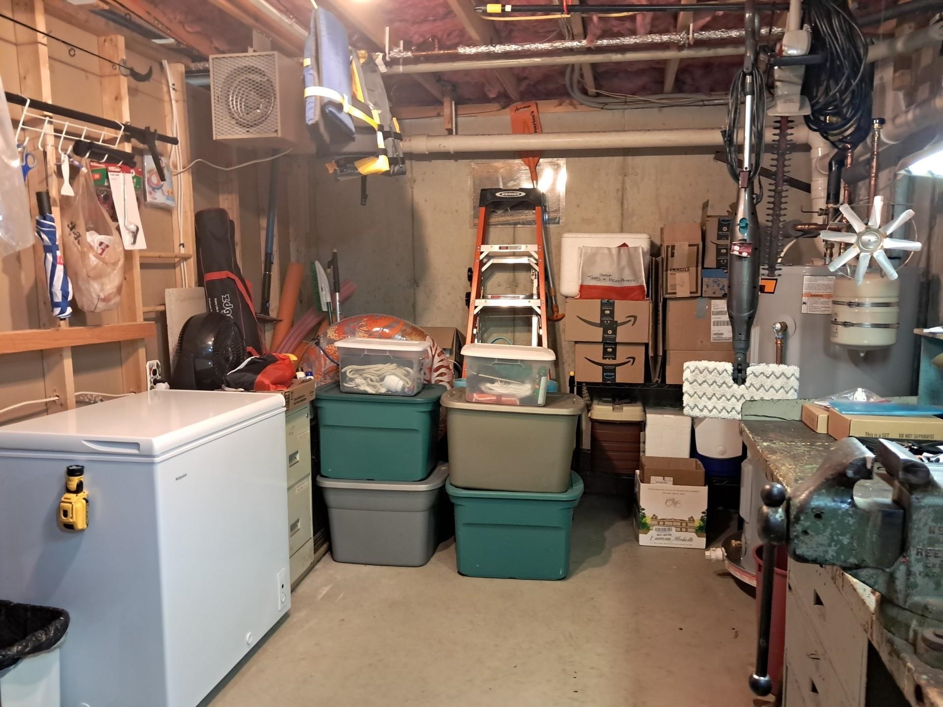 Utility room with work bench