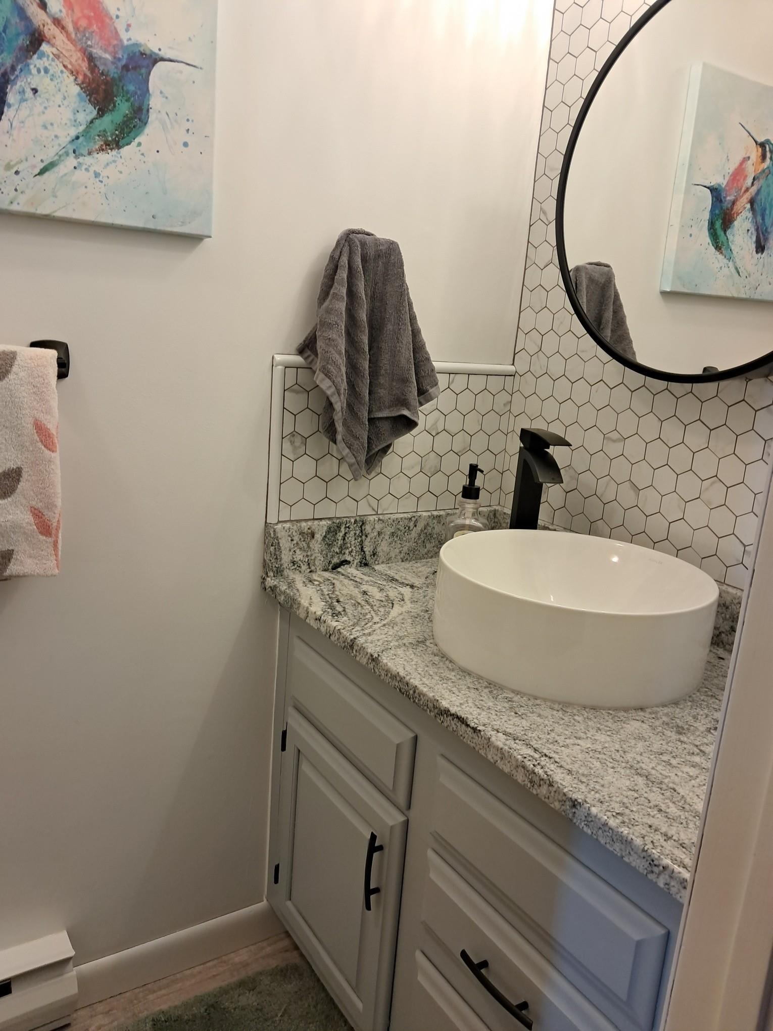 First floor half bath