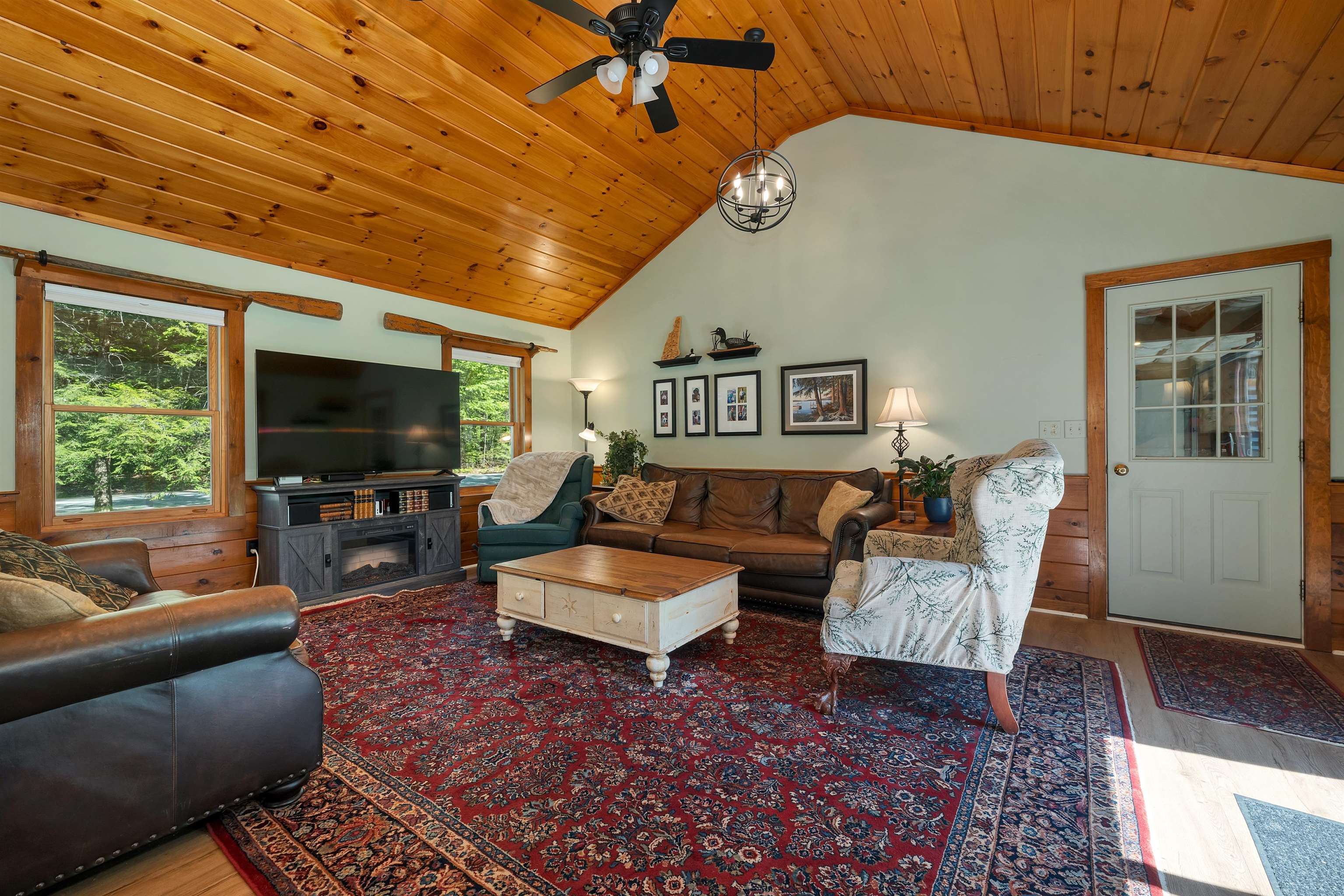 A warm, vaulted great room made for gathering