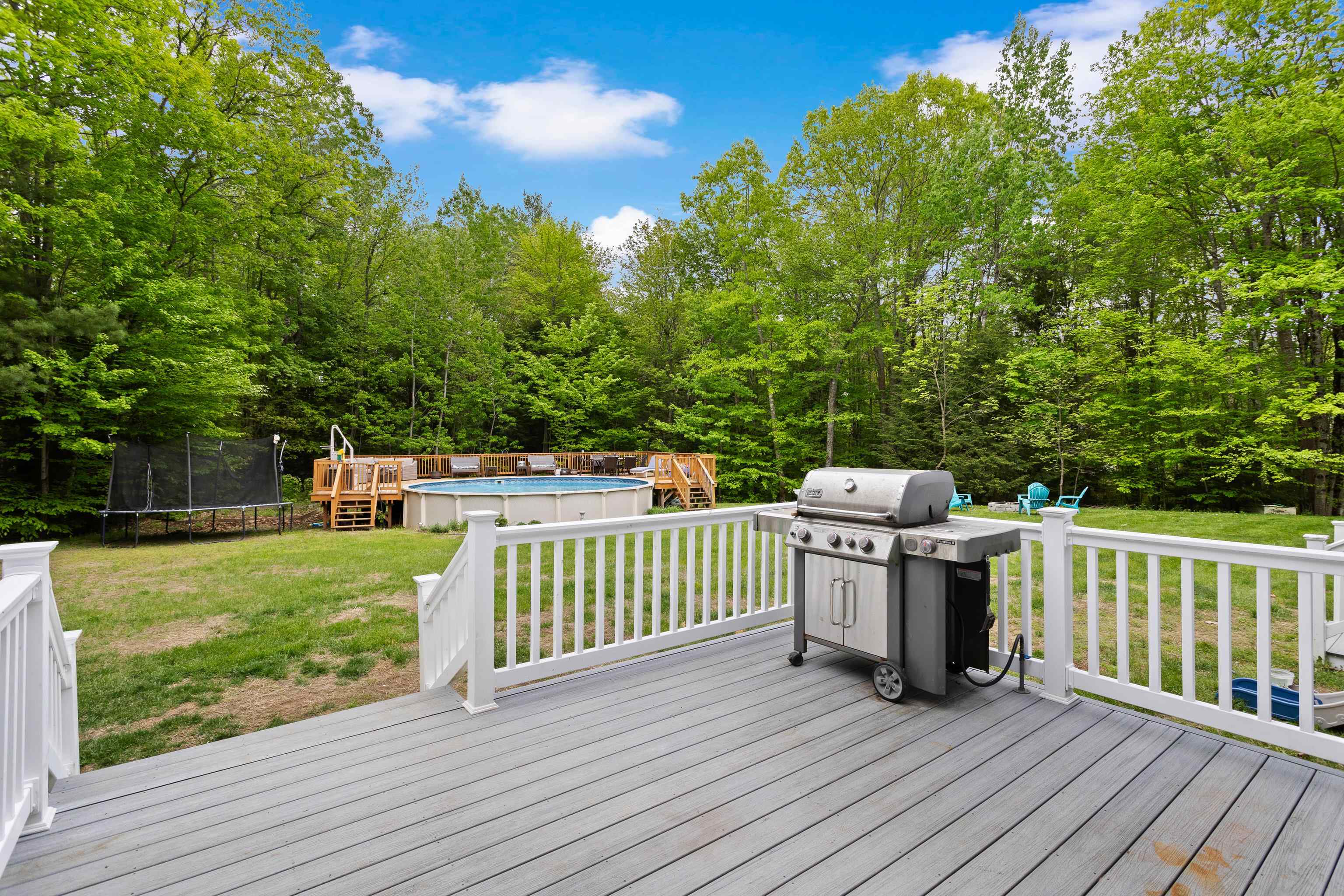 Propane in deck for grill