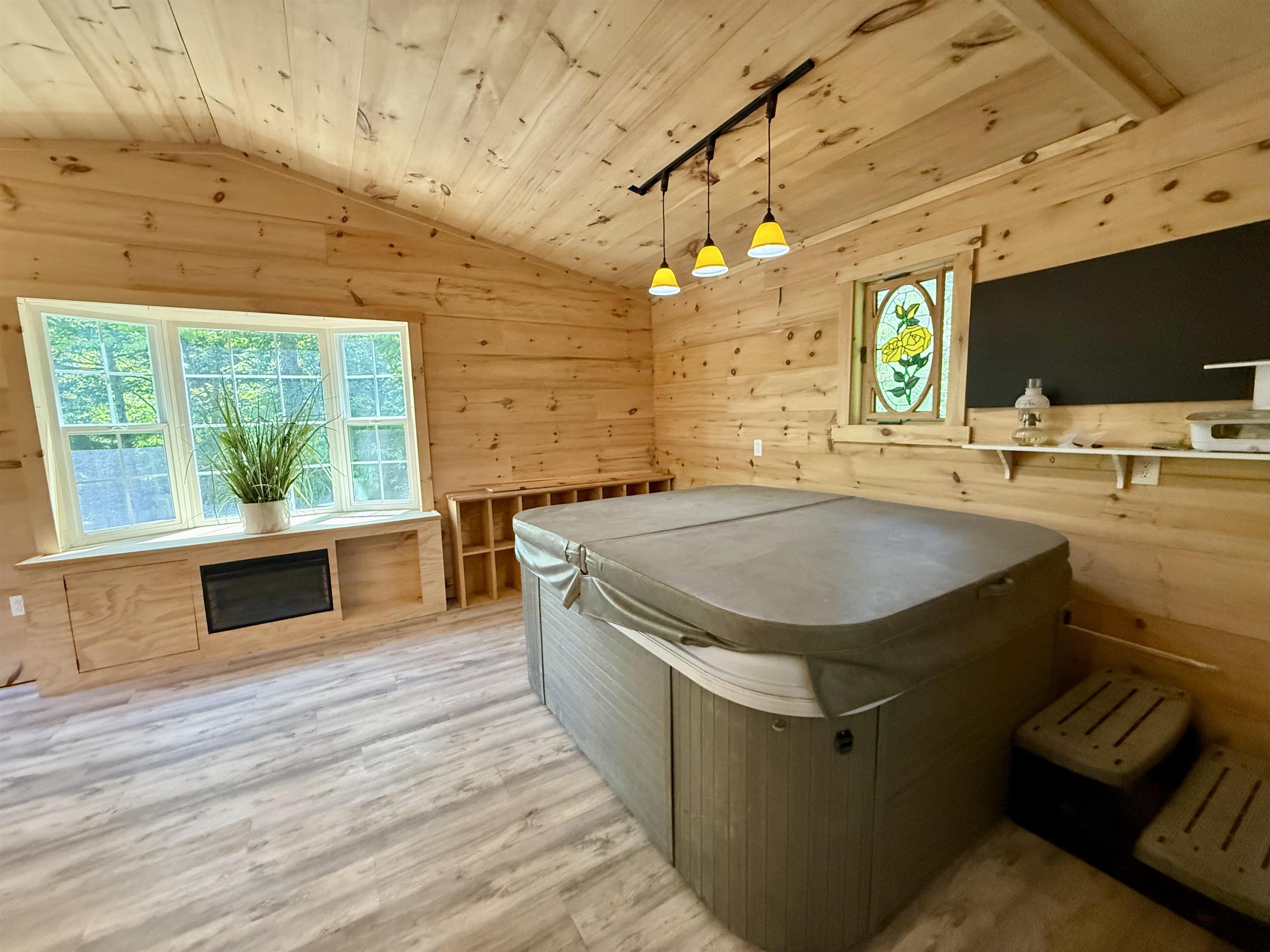 Indoor hot tub addition