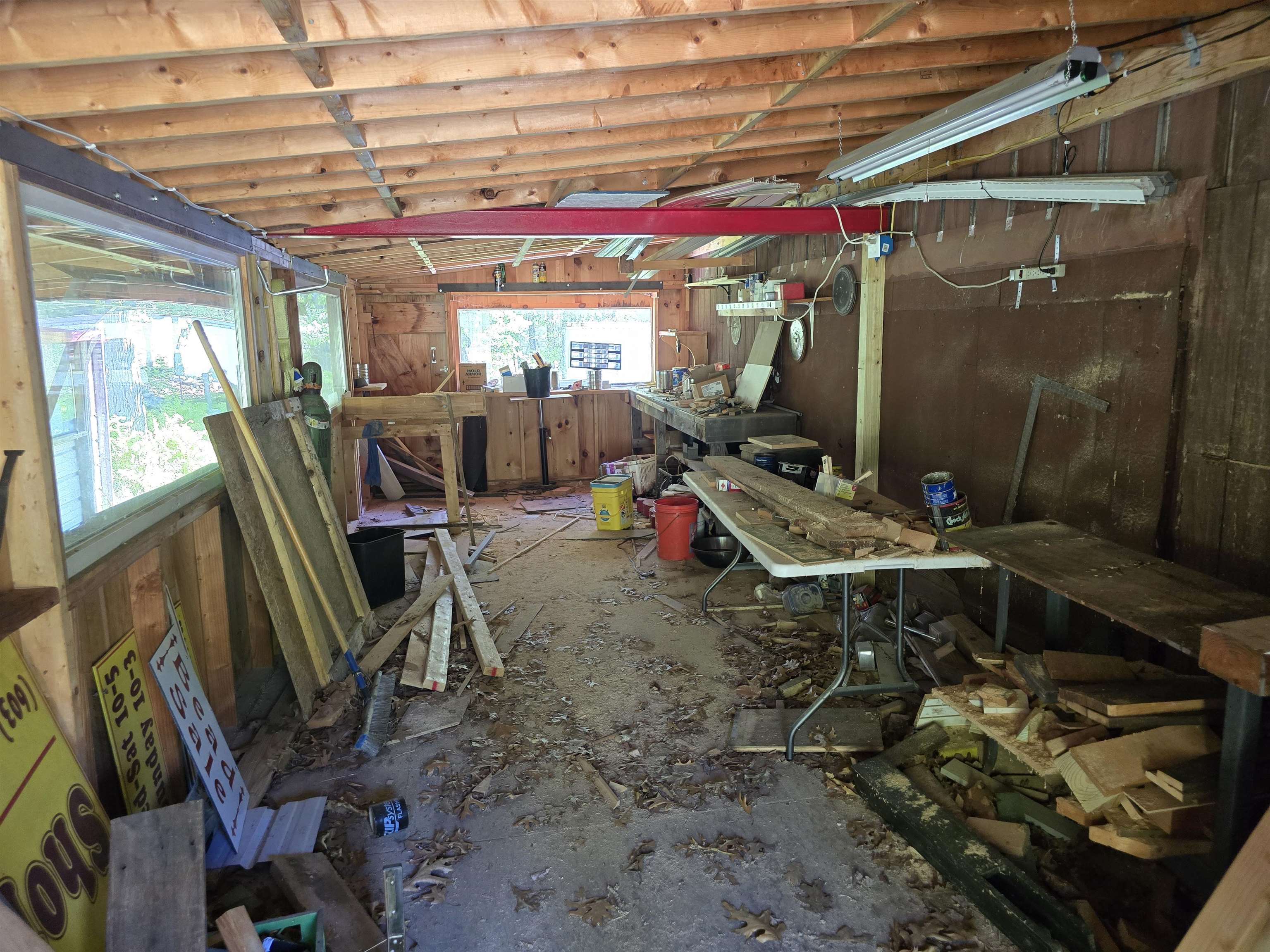 possible wood shop off back of garage