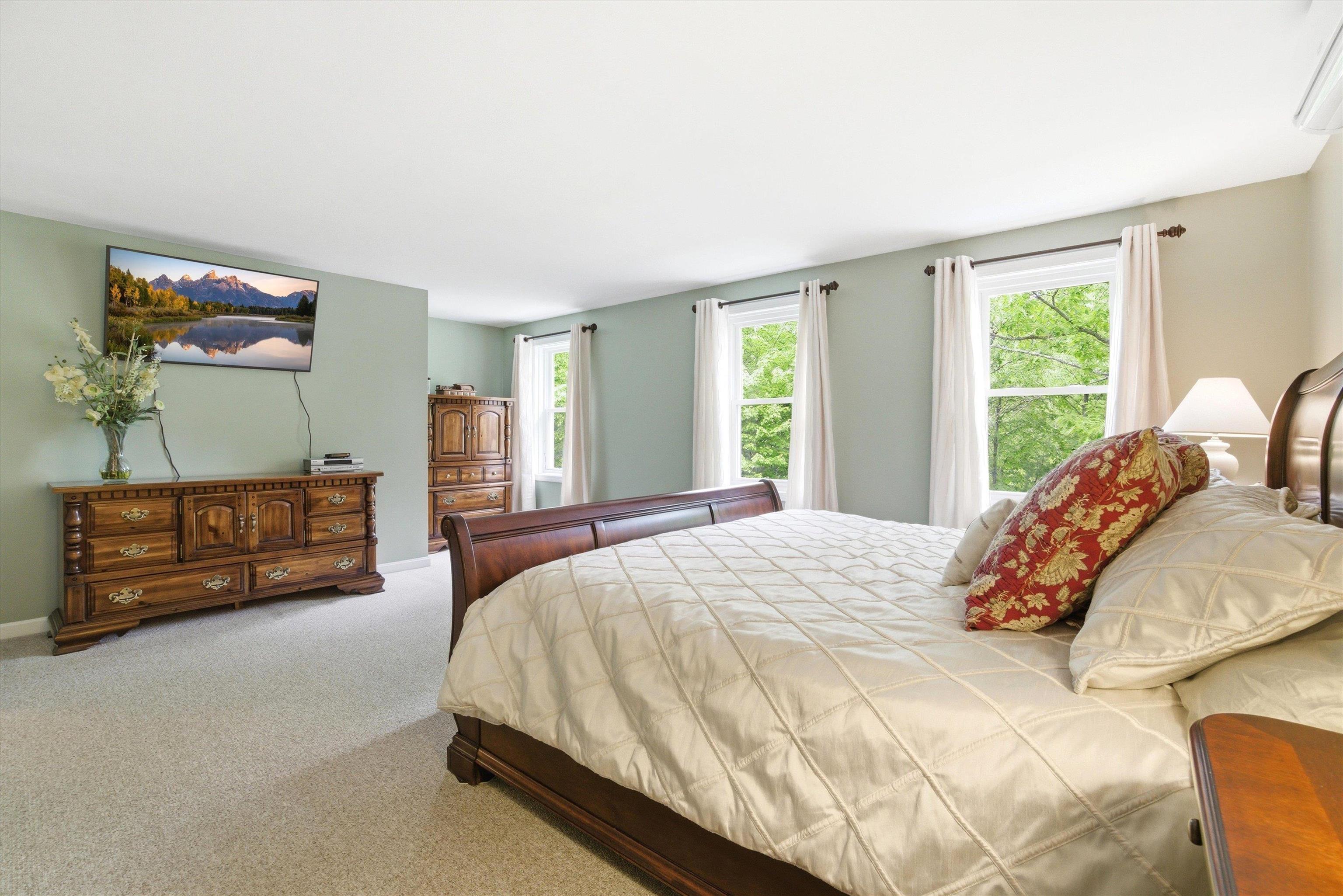 Comfortable primary suite offering a peaceful retreat at the end of the day.