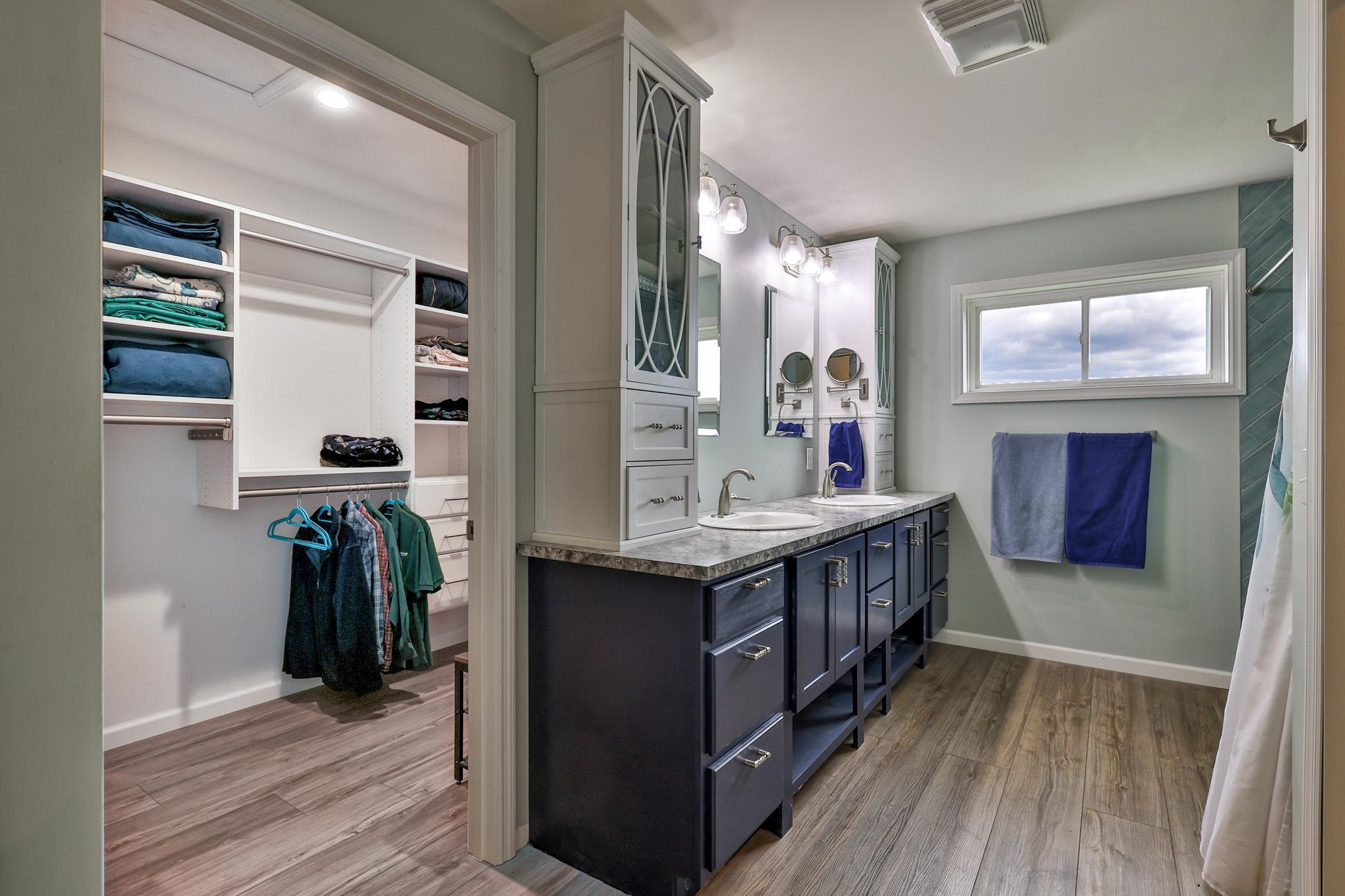 Primary Bathroom and Walk-In Closet