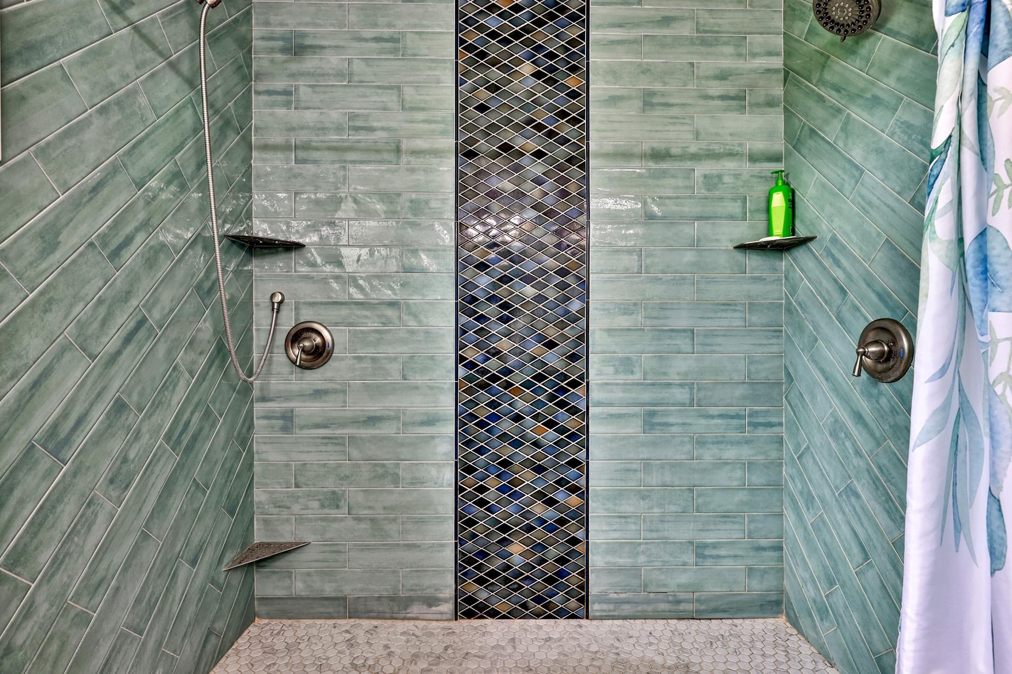 Tiled Double Shower