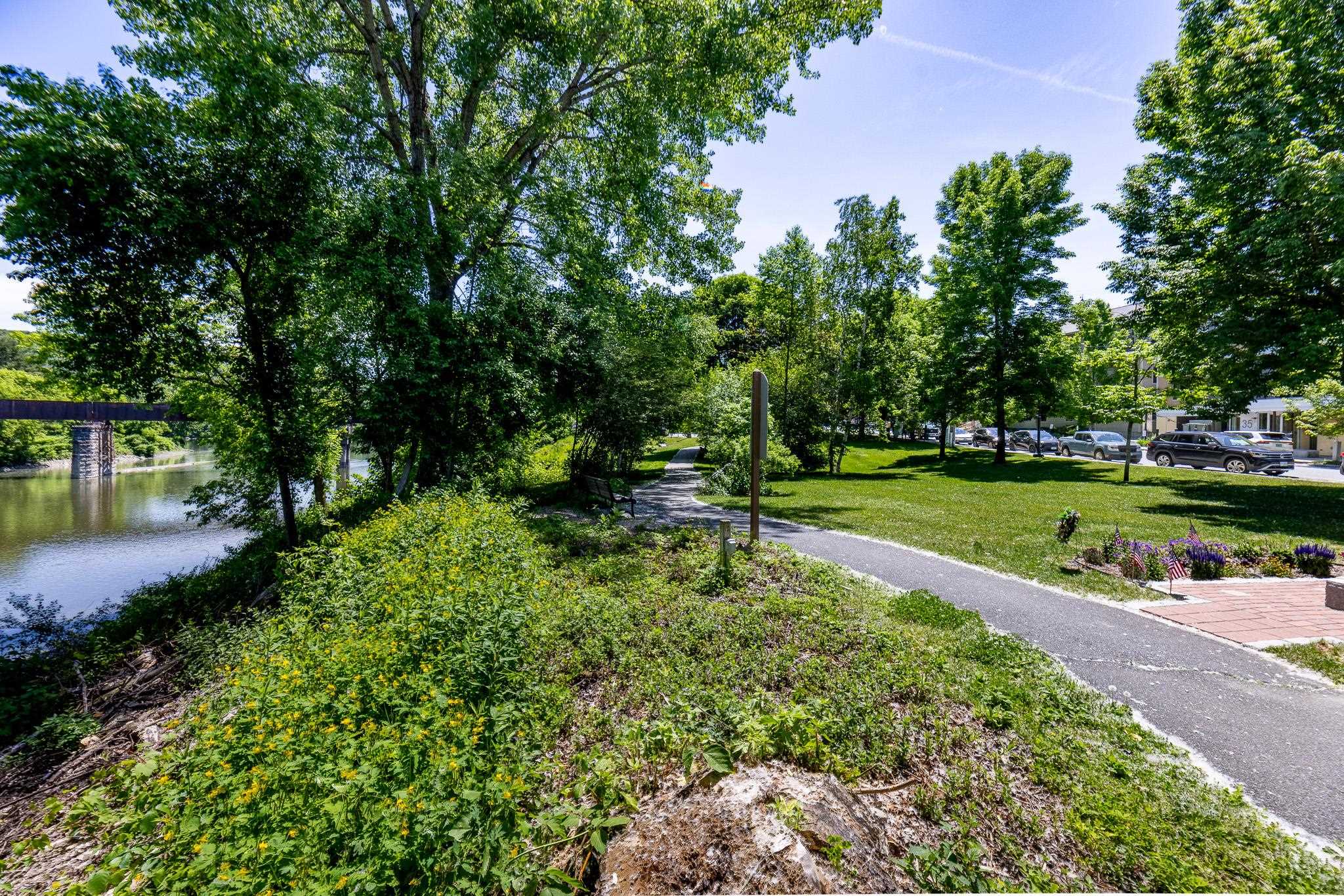 Park that sits by the White River across from the condo 25488559