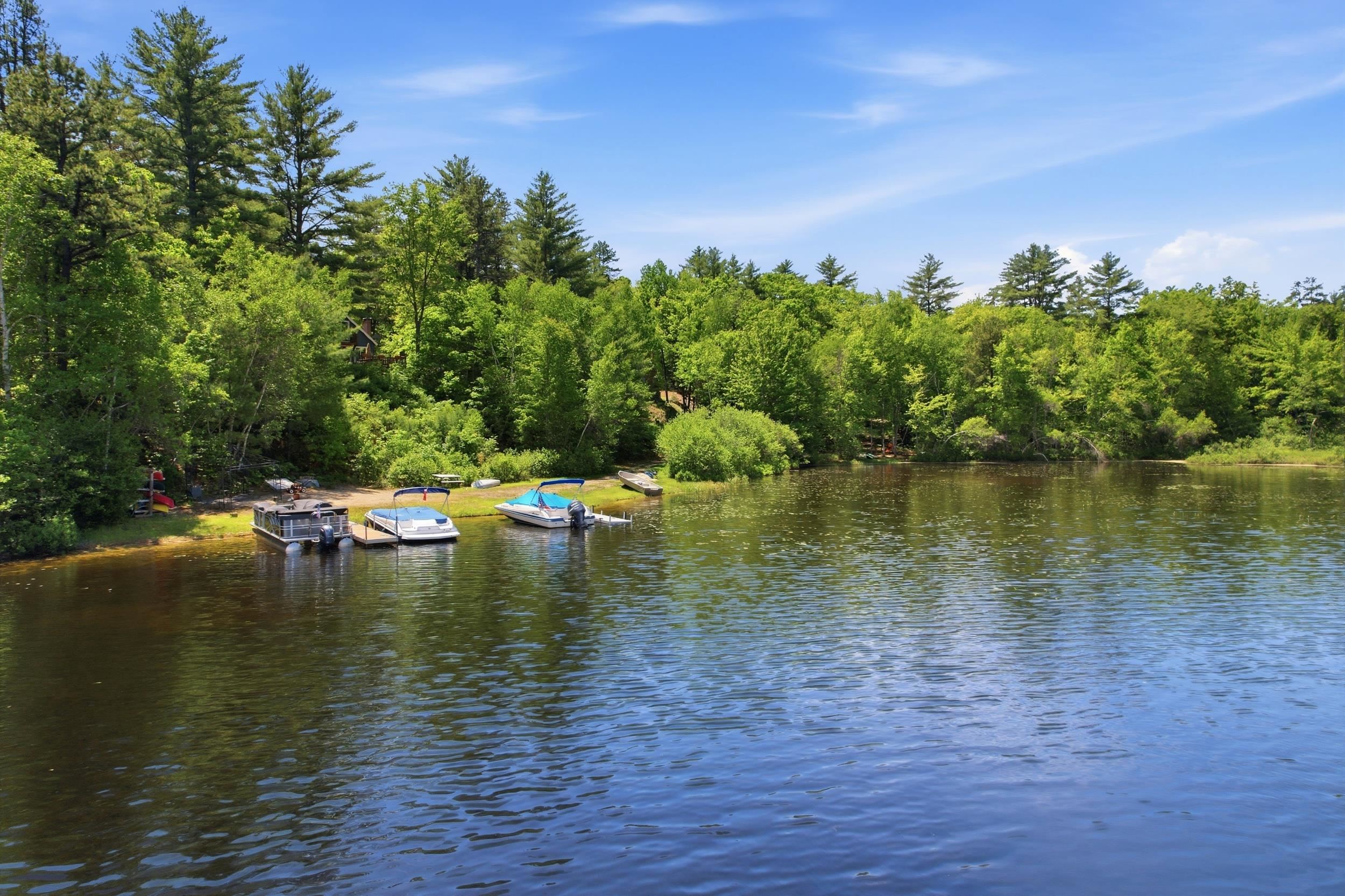 Drone lake view