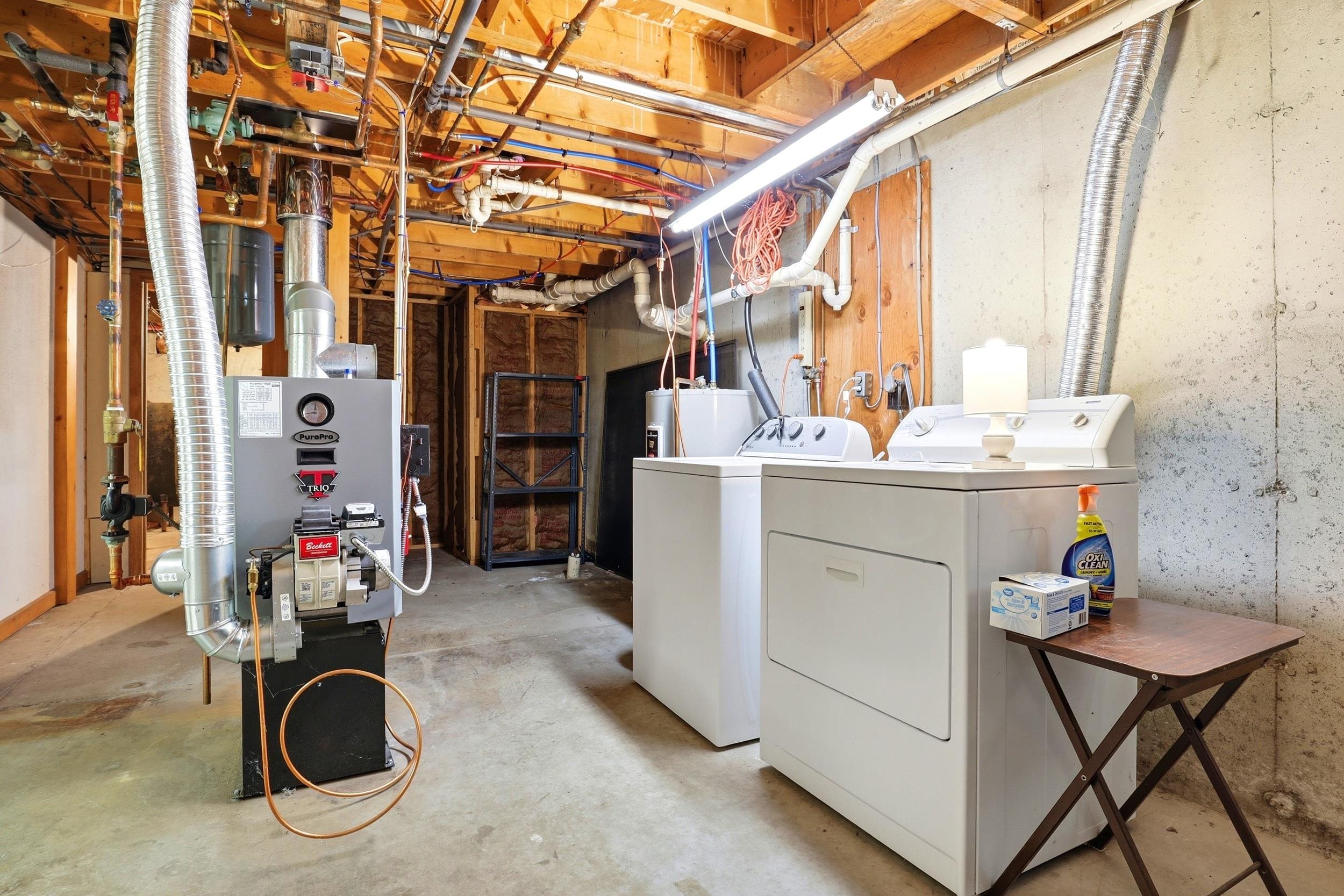 Laundry area basement