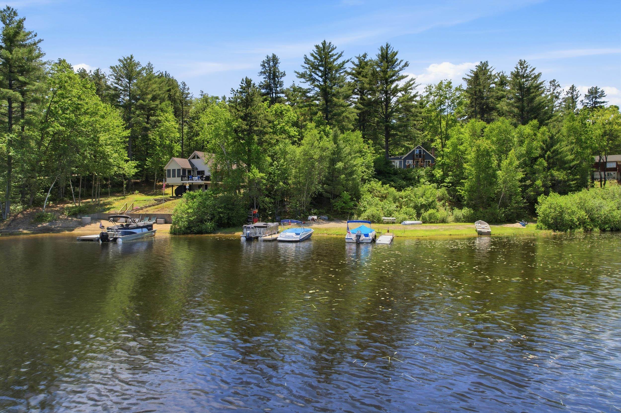 Drone view of lake